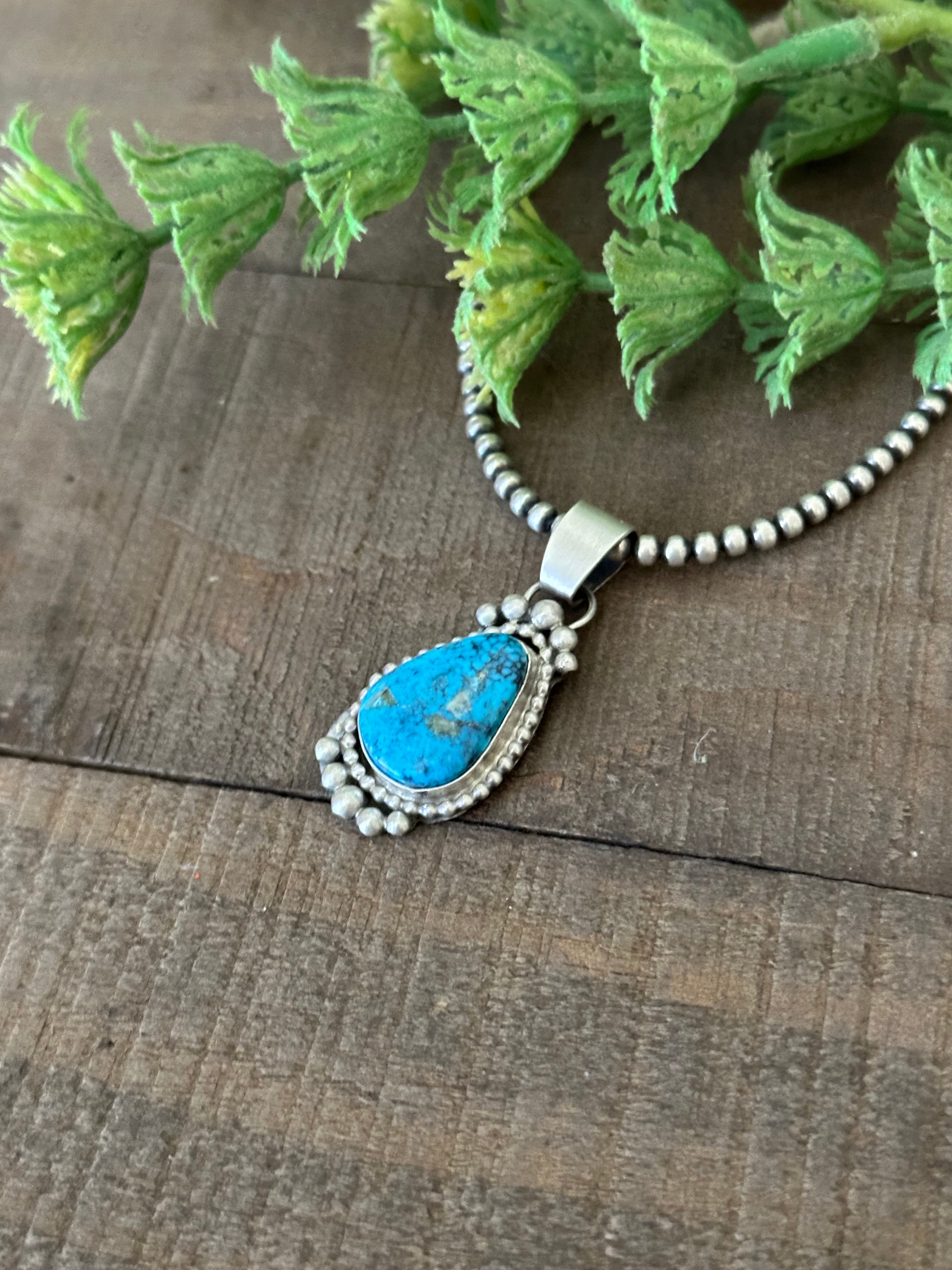 Alice Thompson Kingman Turquoise & Sterling Silver Pendant