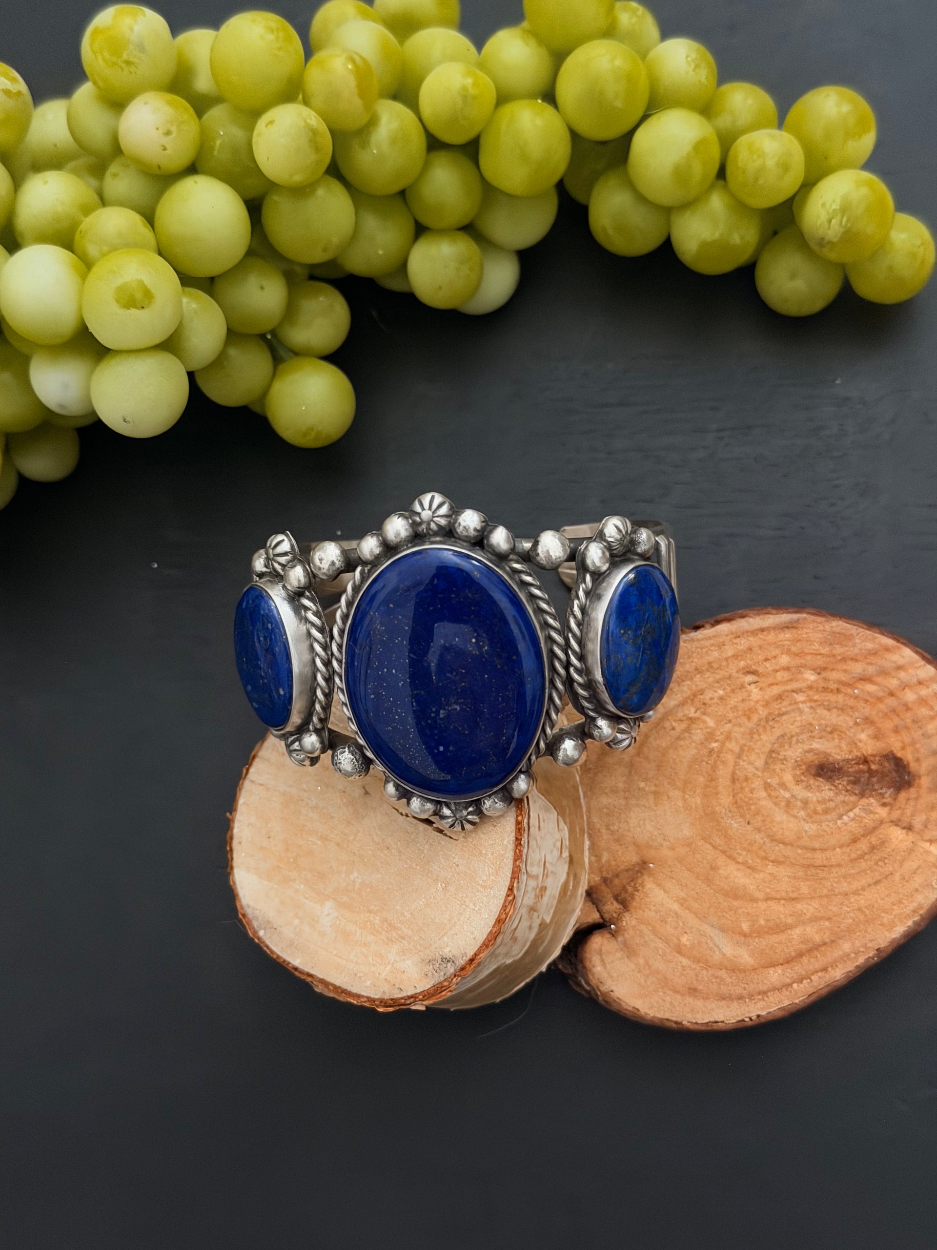 Augustine Largo Lapis & Sterling Silver Cuff Bracelet