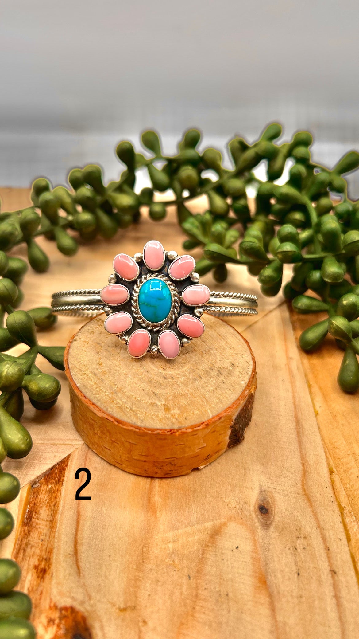 Navajo Made Multi Stone & Sterling Silver Cuff Bracelet