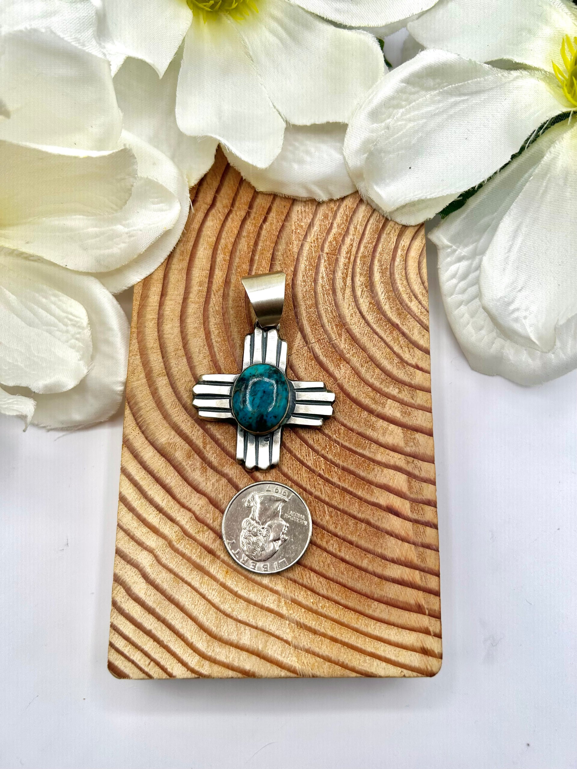 Chimney Butte Kingman Turquoise & Sterling Silver Pendant