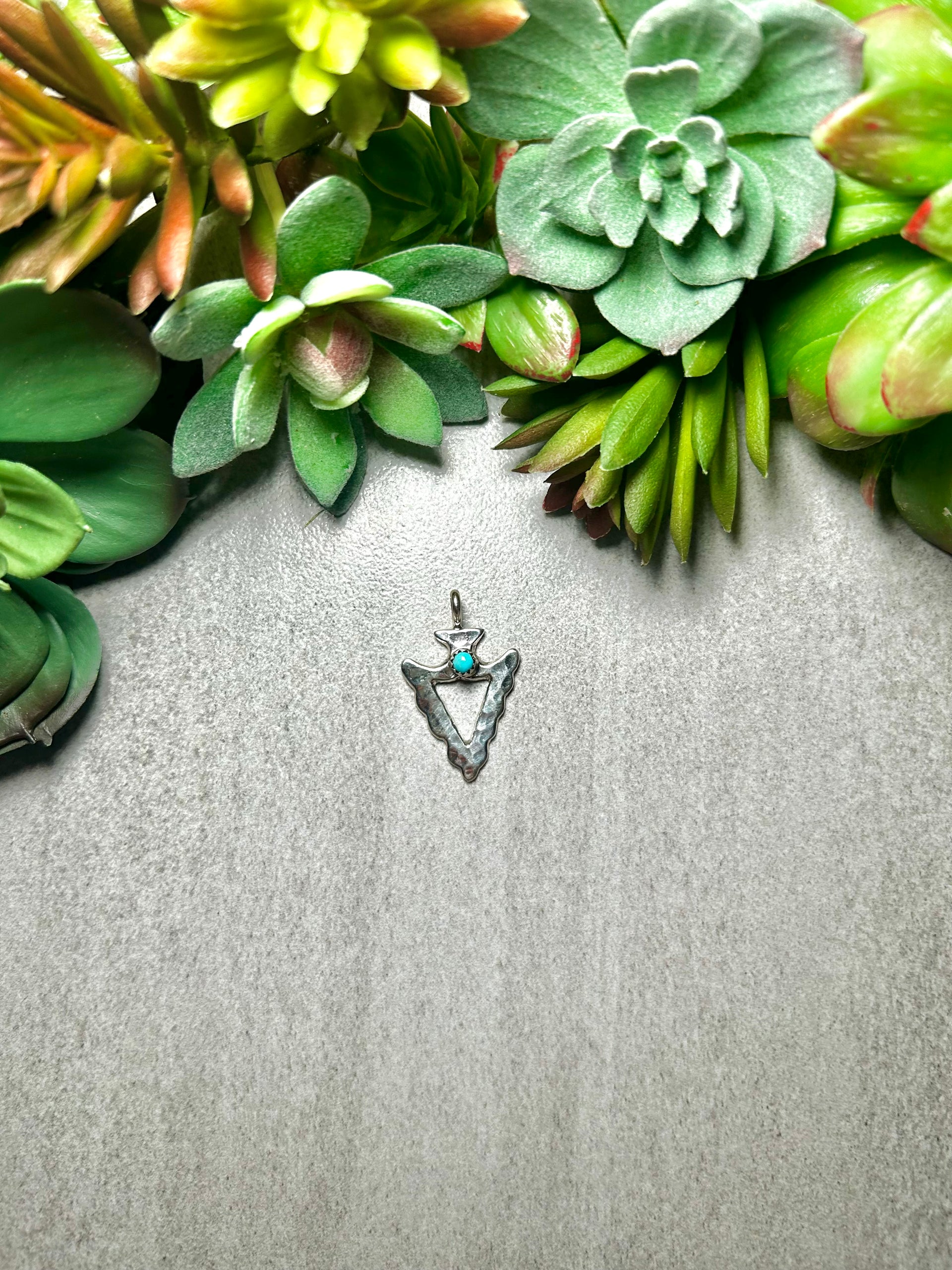 Navajo Made Kingman Turquoise & Sterling Silver Pendant