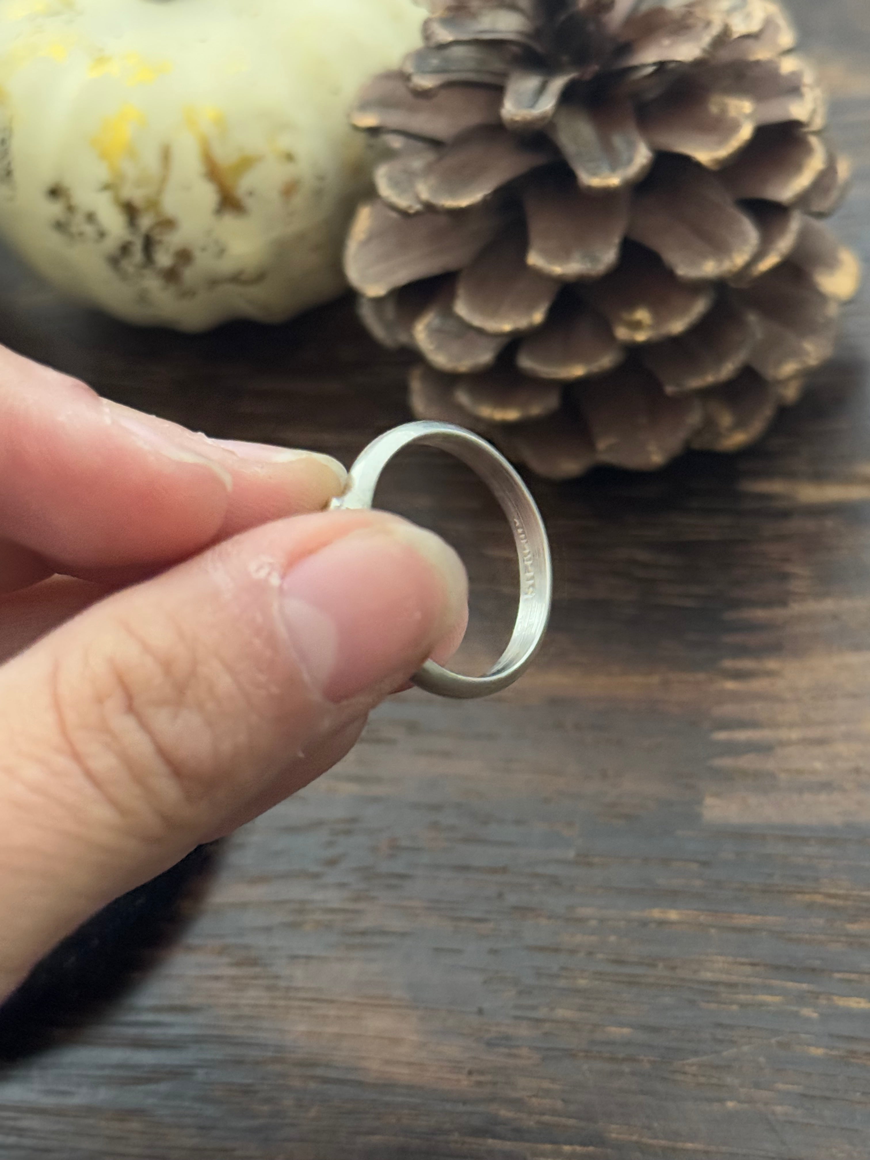 Navajo Made Kingman Turquoise & Sterling Silver Ring