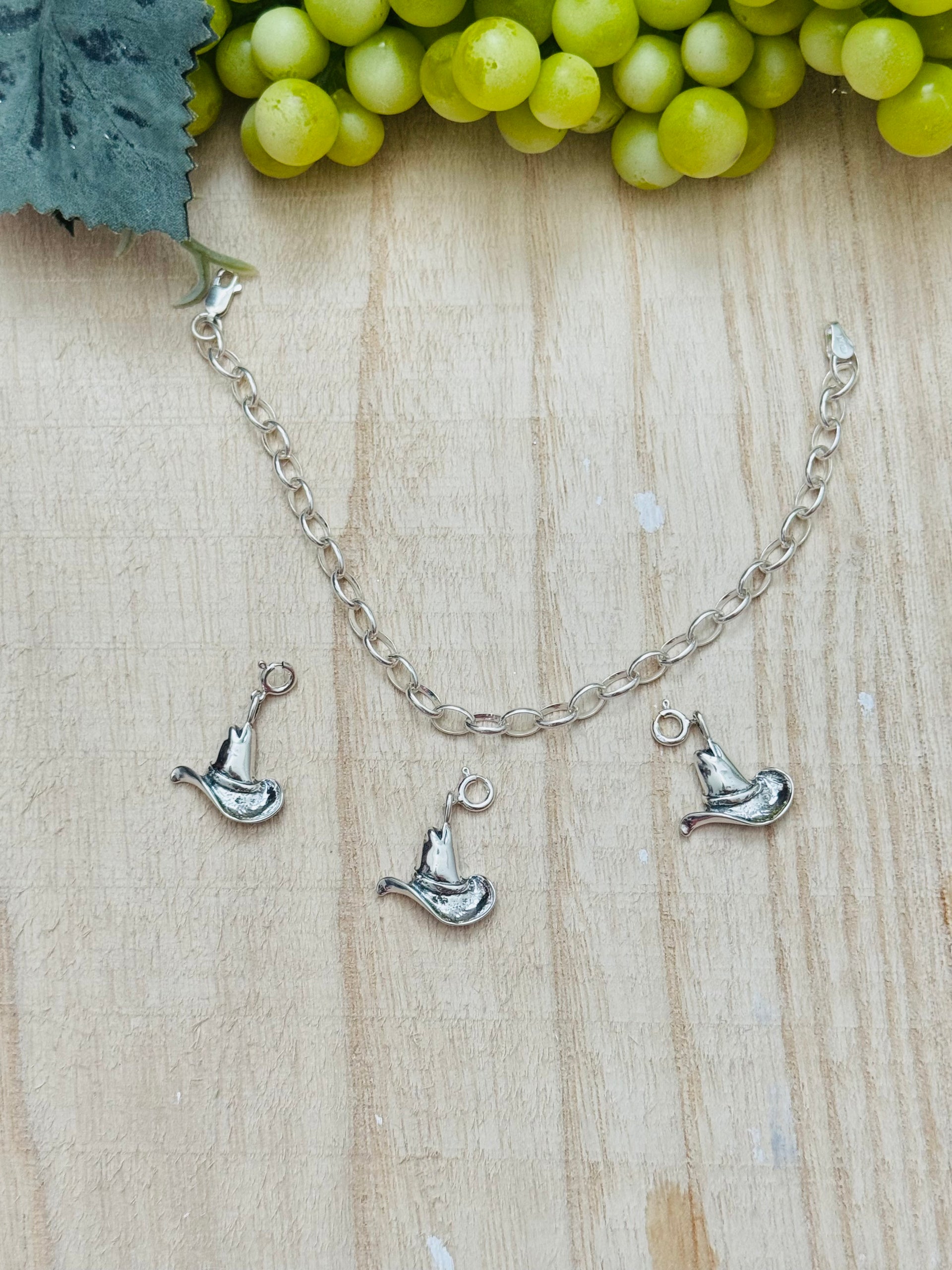 Navajo Made Sterling Silver Cowboy Hat Cast Charms