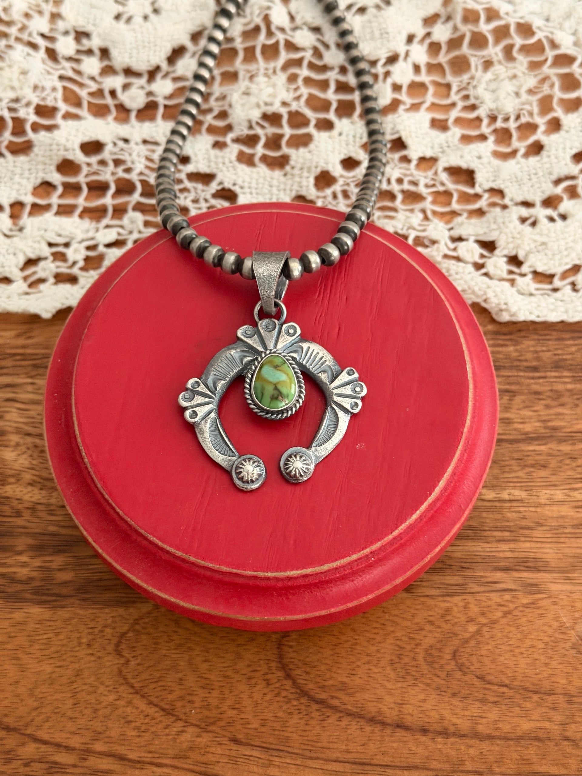 Kindale Billah Sonoran Mountain Turquoise & Sterling Silver Naja Pendant