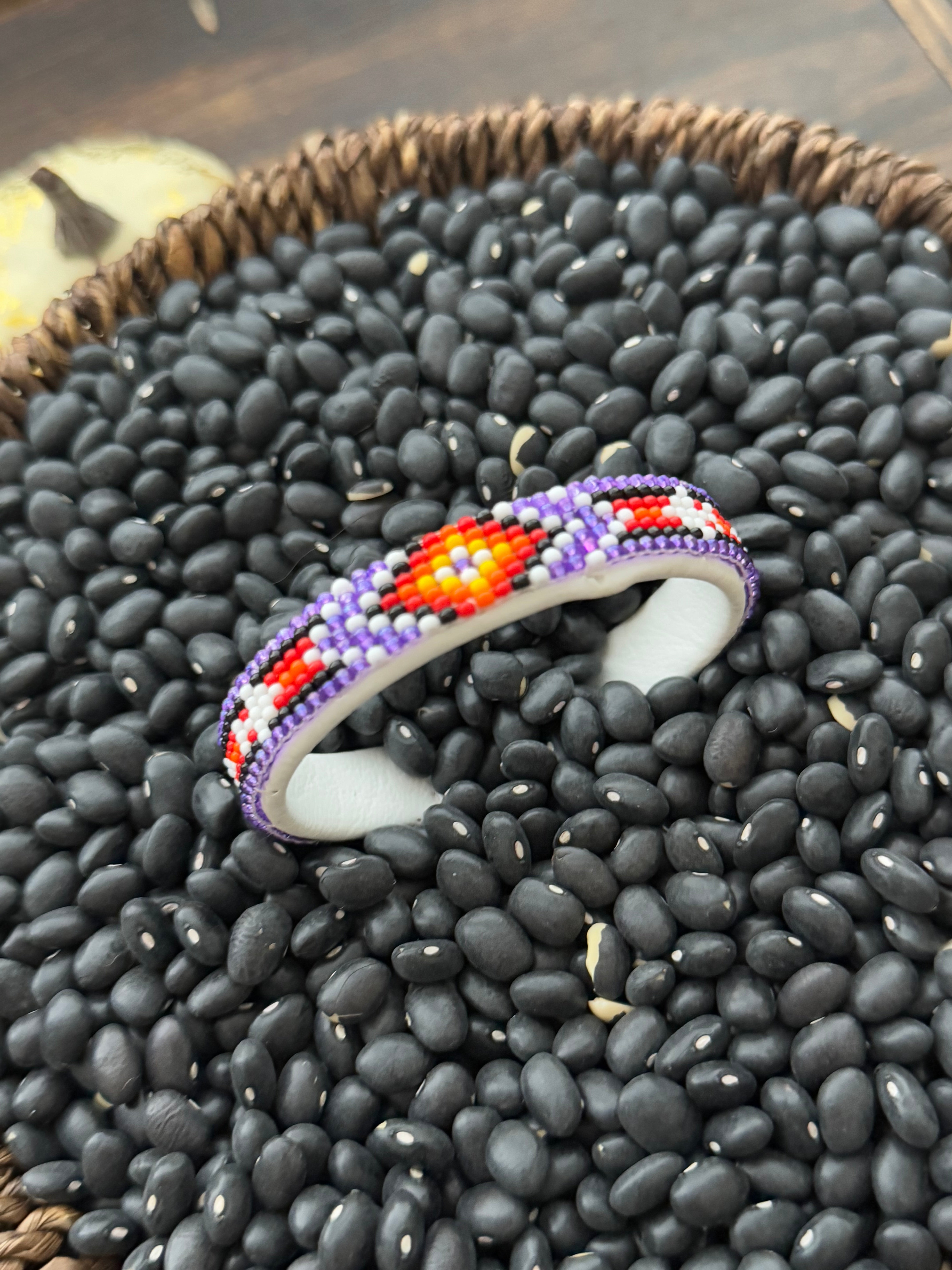 Navajo Made Beaded Bracelet Cuff