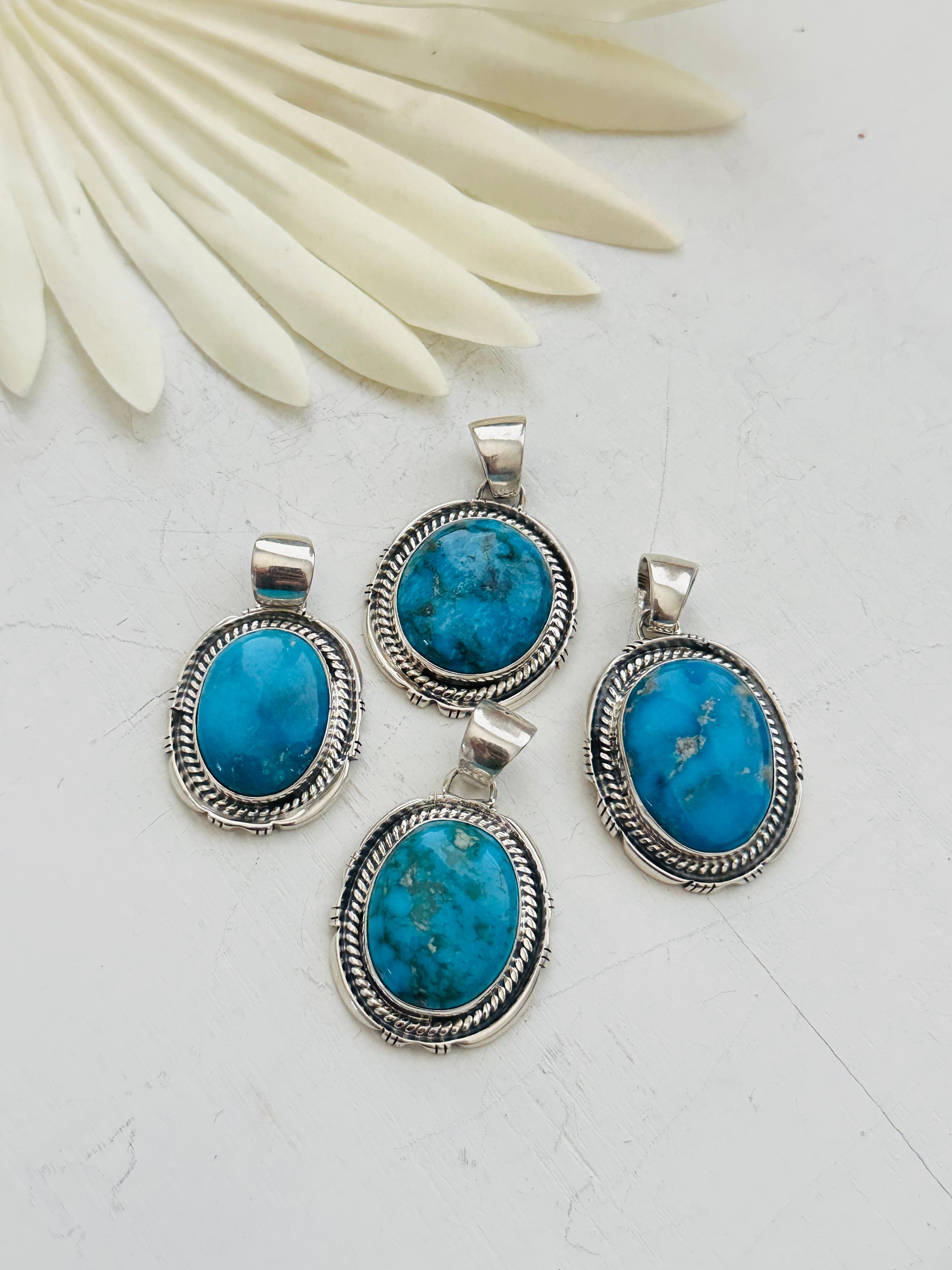 Jon Begay Kingman Turquoise & Sterling Silver Pendant