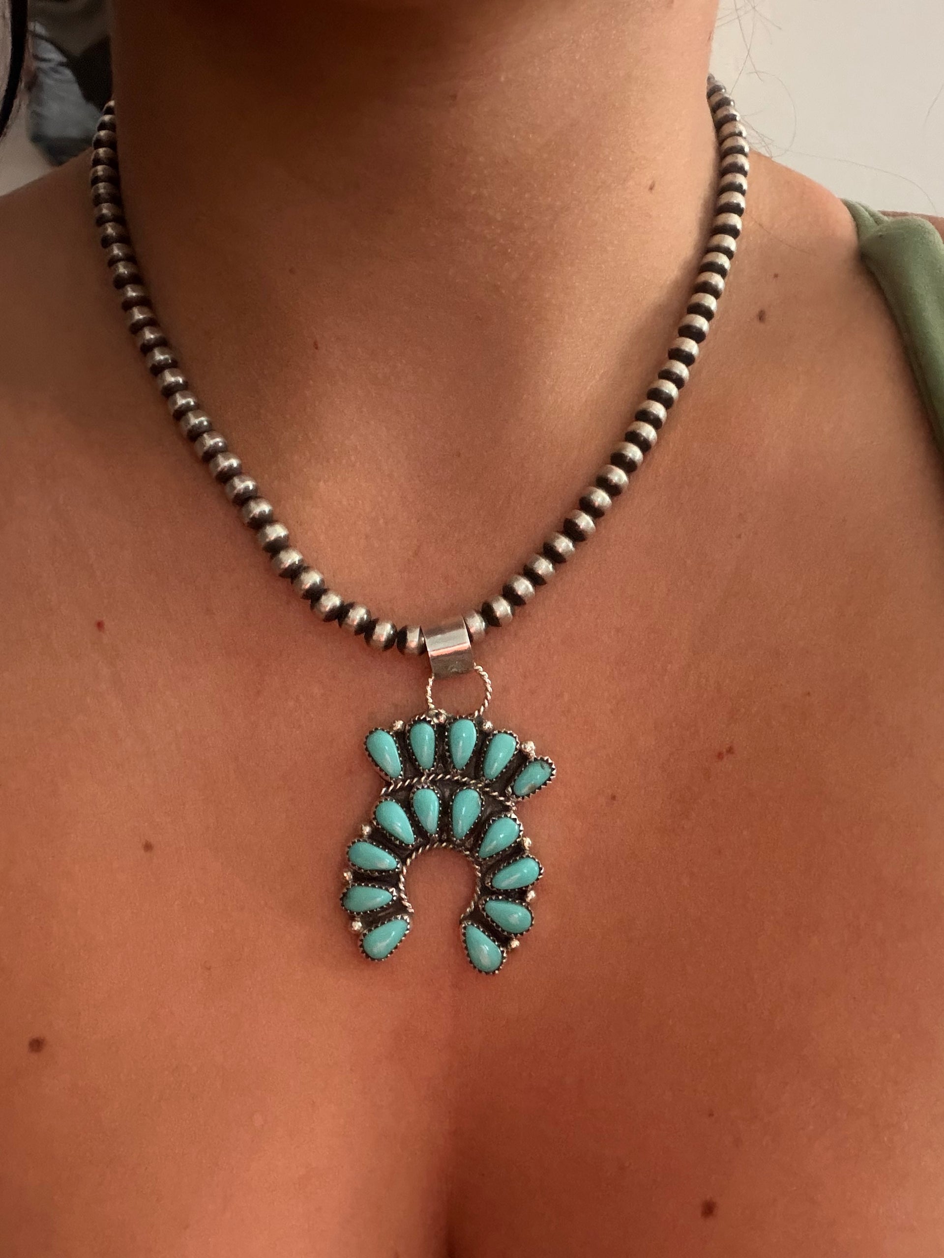 Jameson Williams Kingman Turquoise & Sterling Silver Cluster Petite Pendant
