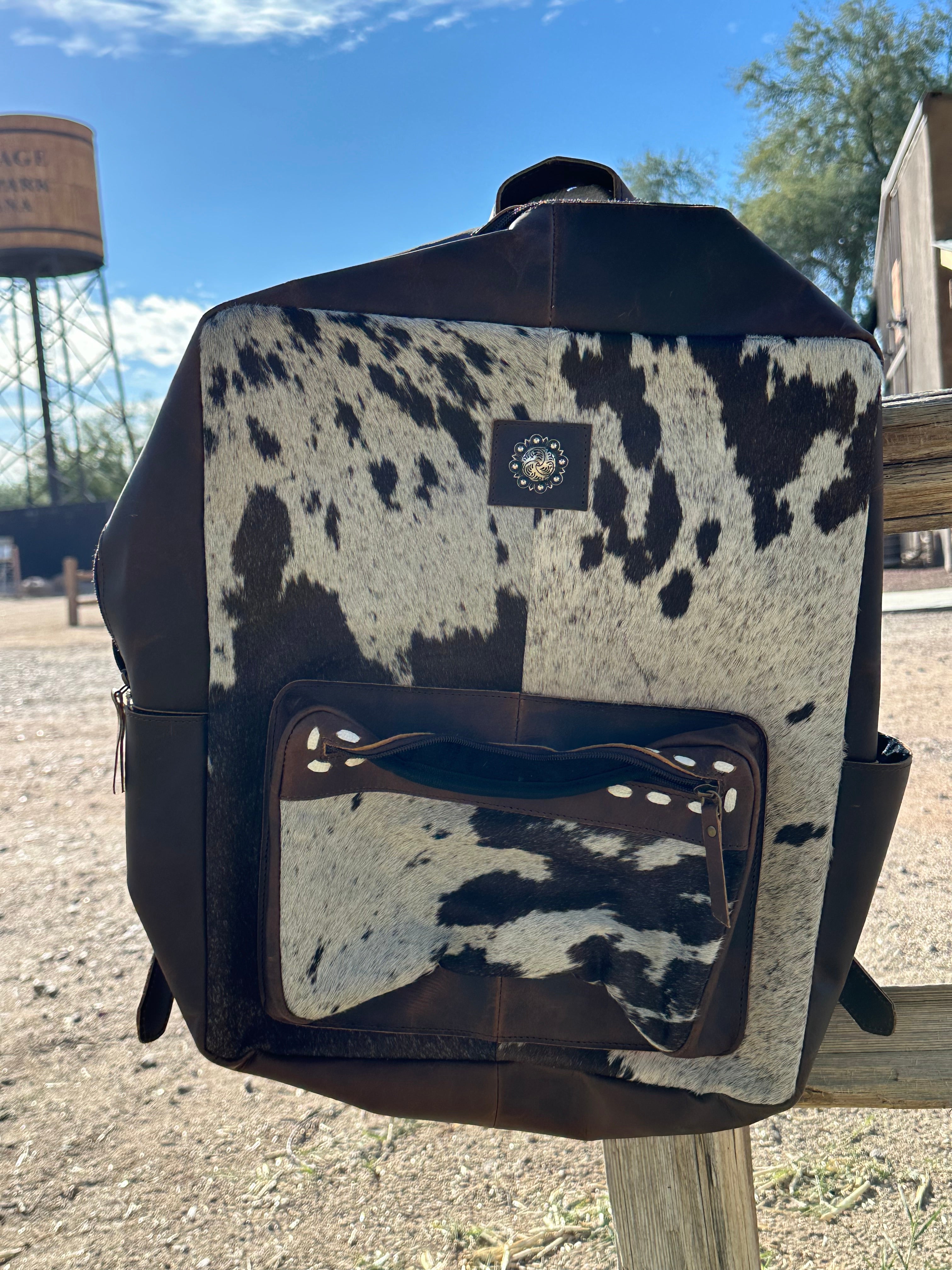 Genuine Cowhide Back Pack/Diaper Bag