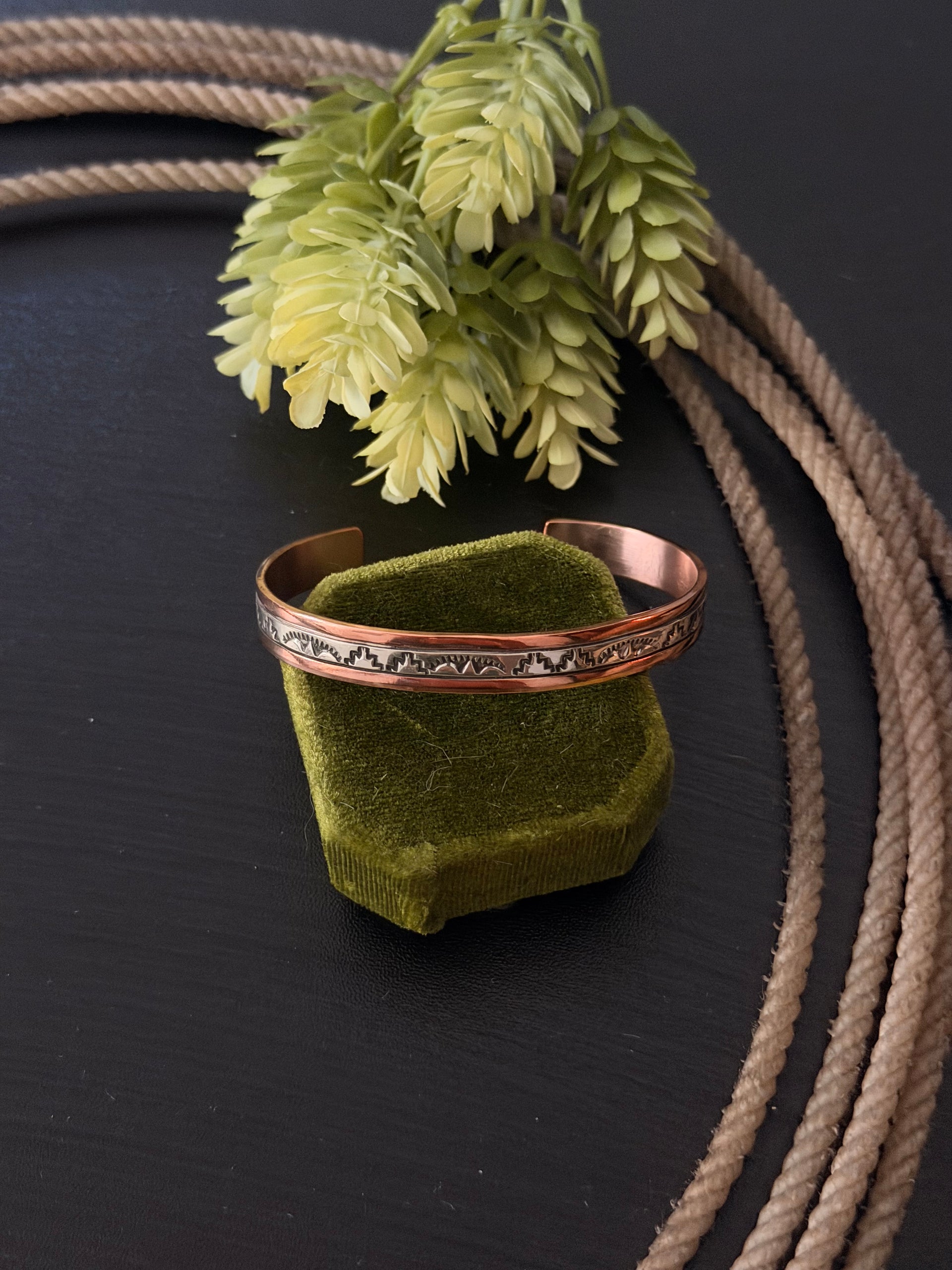 Wylie Secatero Copper & Sterling Silver Cuff Bracelet