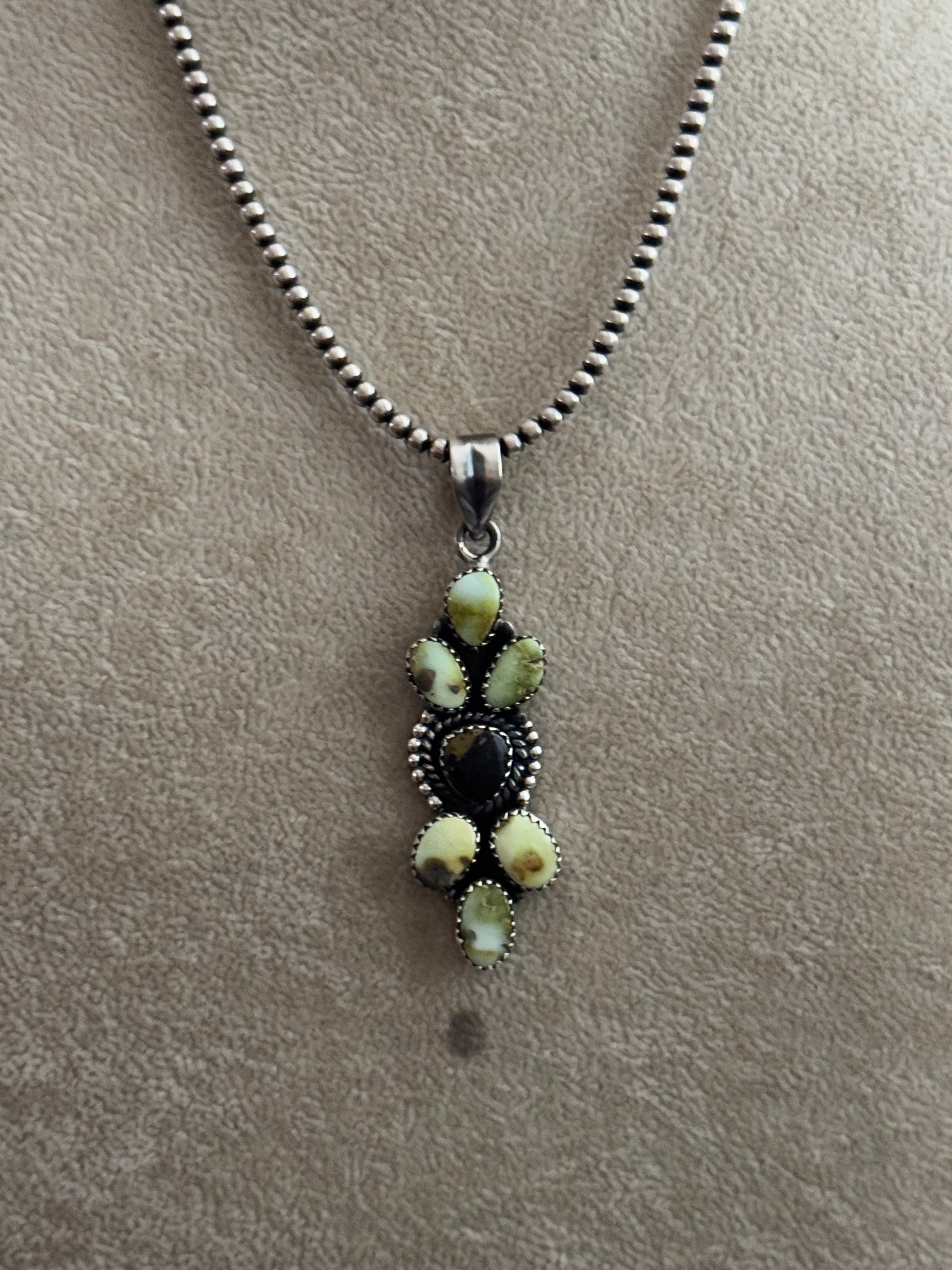 Southwest Multi Stone & Sterling Silver Pendant