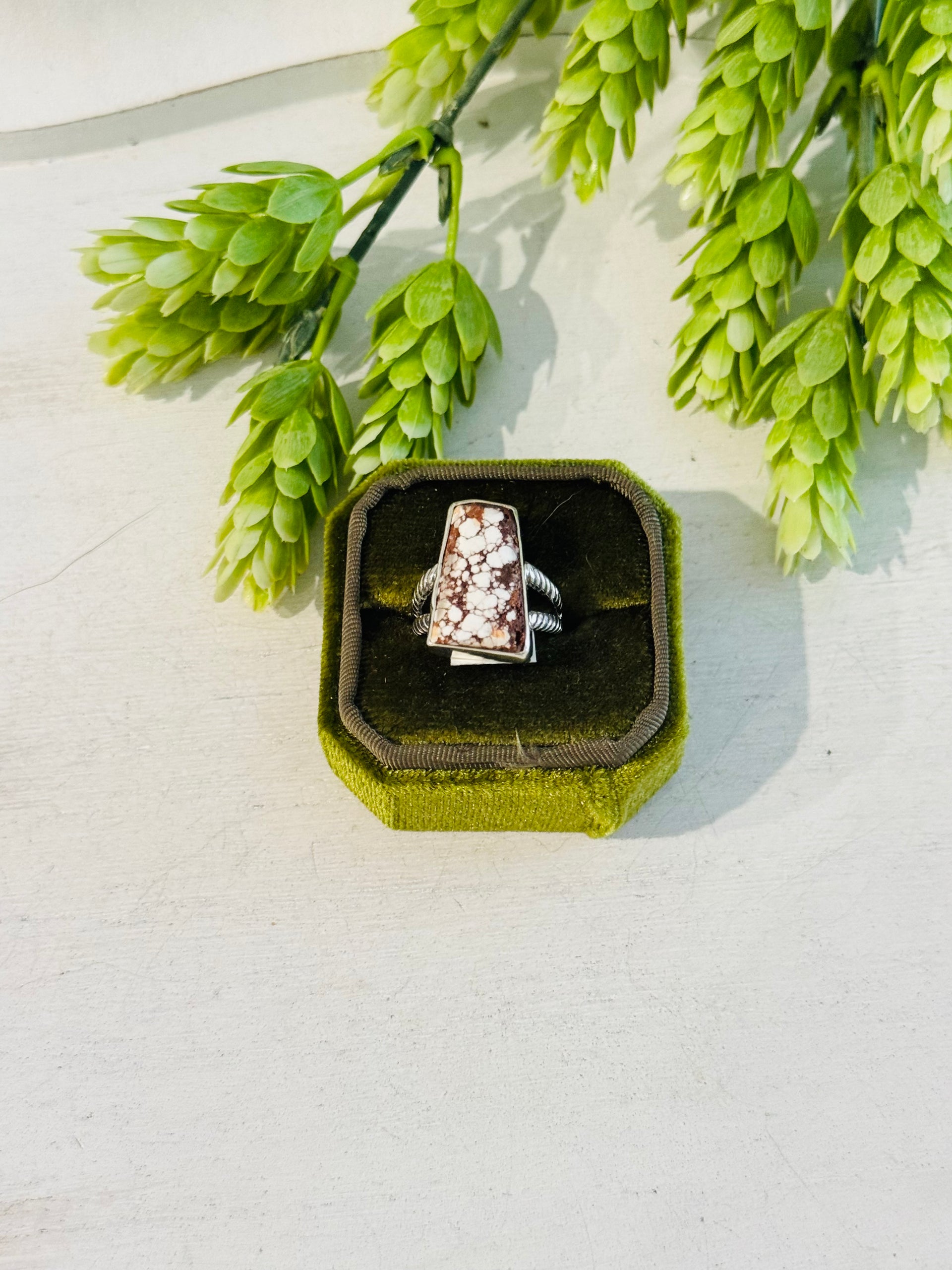 Southwest Made Wild Horse & Sterling Sliver Ring Size 7.5