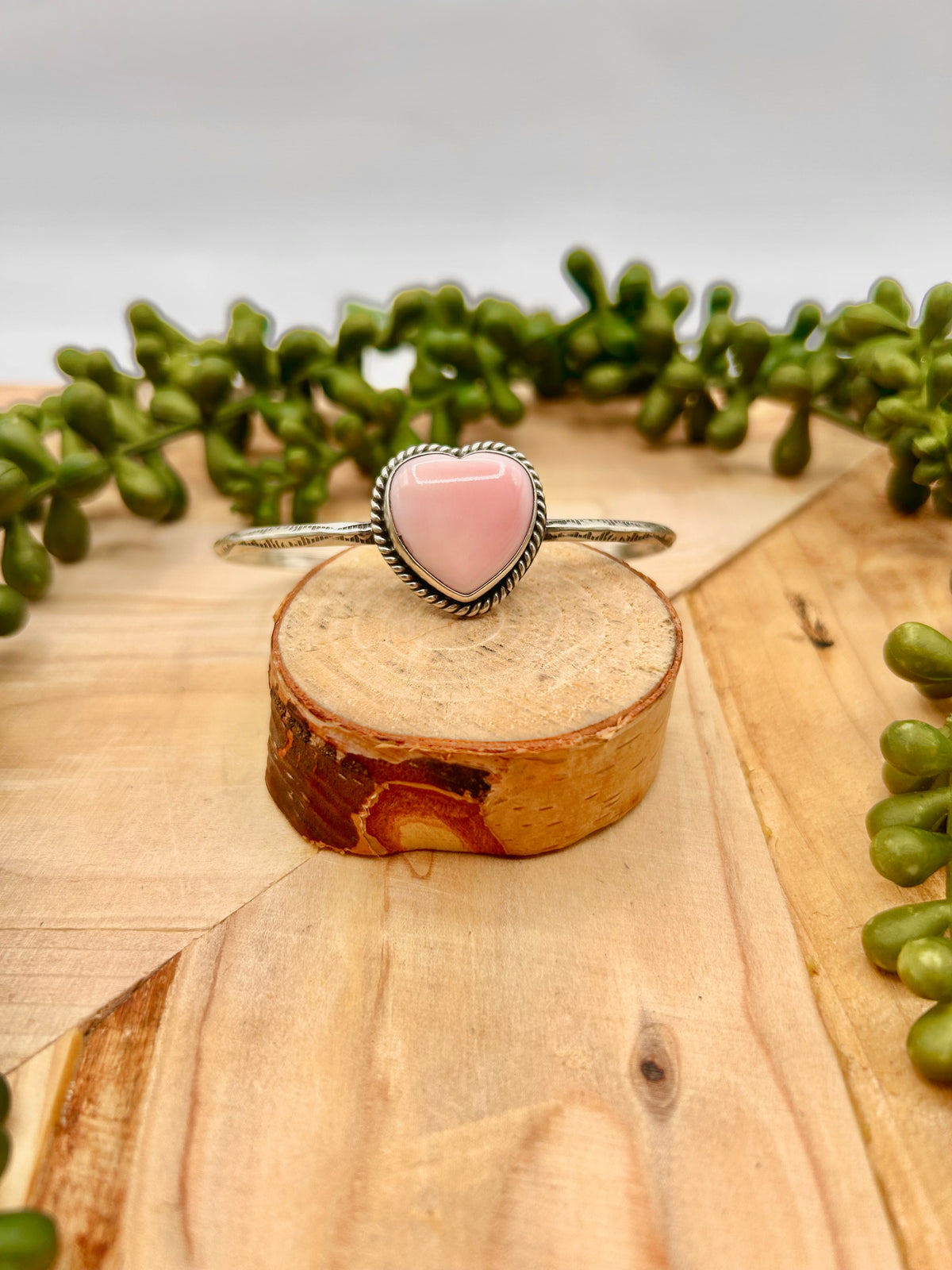 Donovan Skeets Pink Conch & Sterling Silver Cuff Bracelet