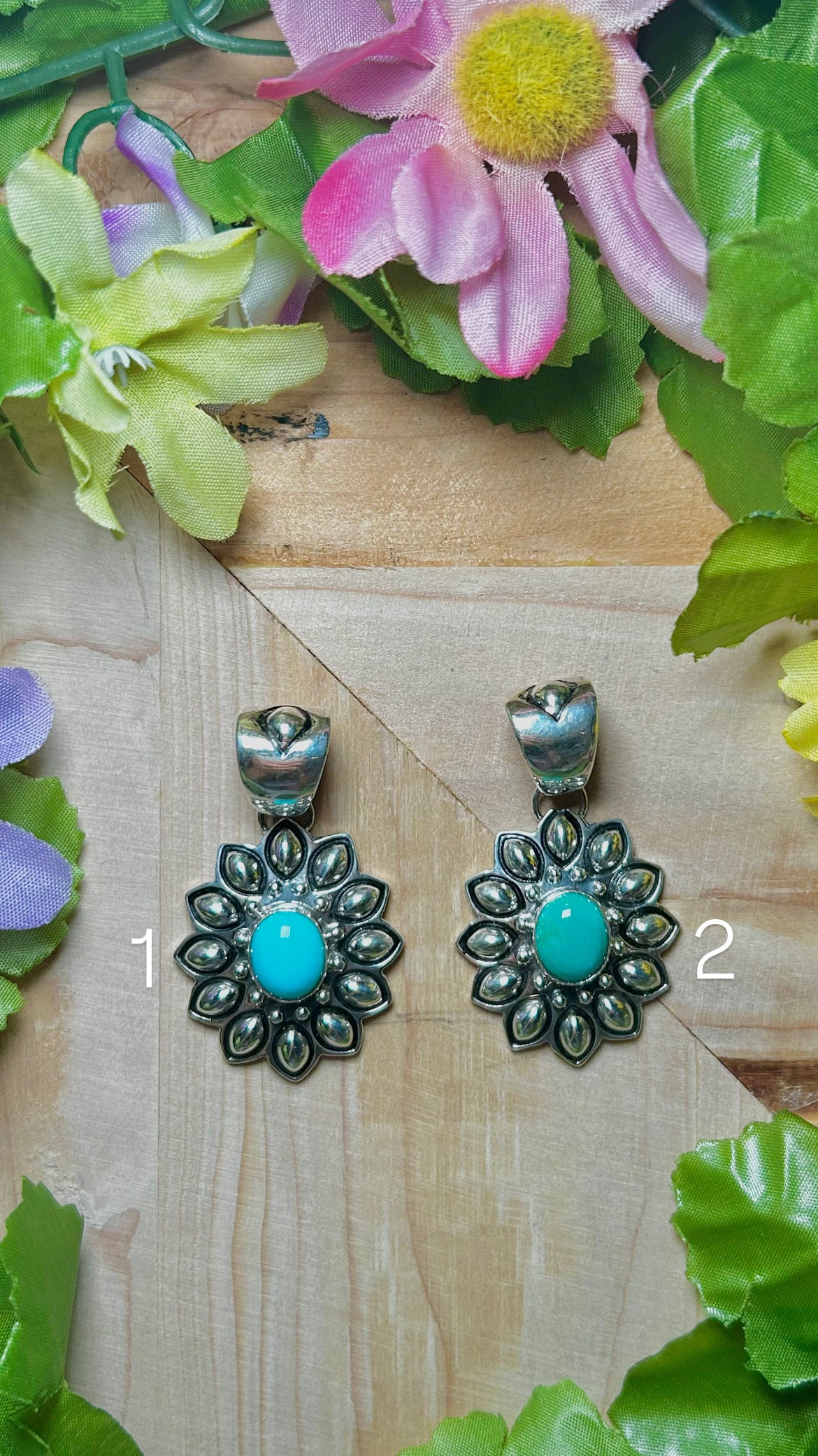 Navajo Made Kingman Turquoise & Sterling Silver Pendant