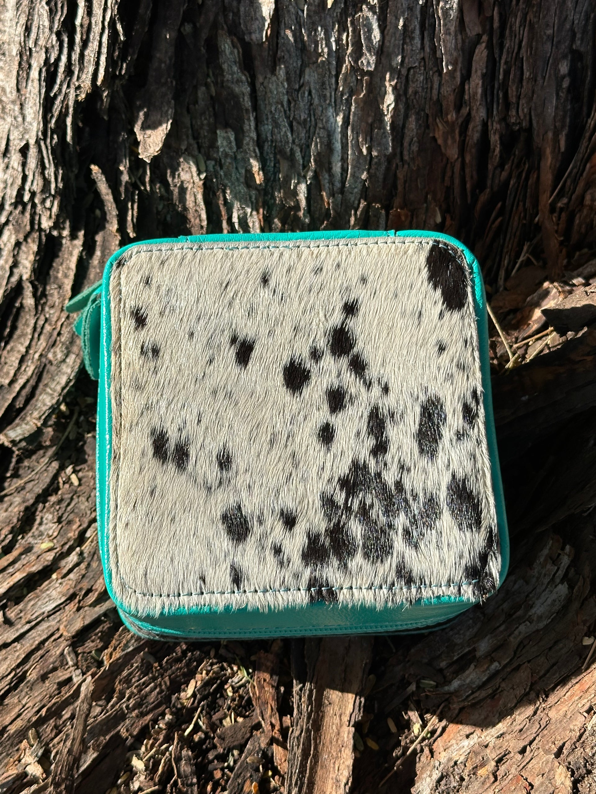 Genuine Tooled Leather Cowhide Jewelry Box