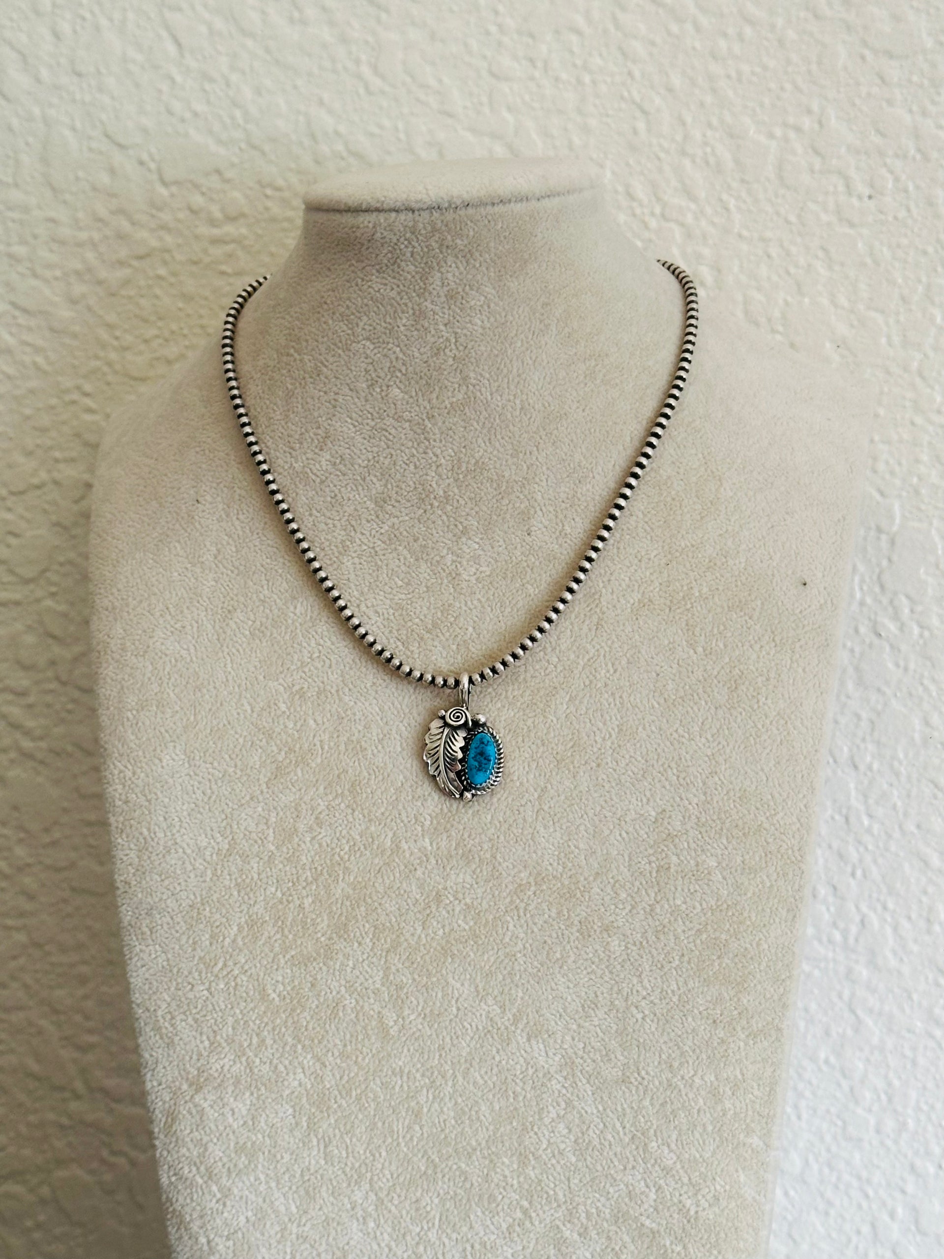 Julia Etsitty Kingman Turquoise & Sterling Silver Pendants