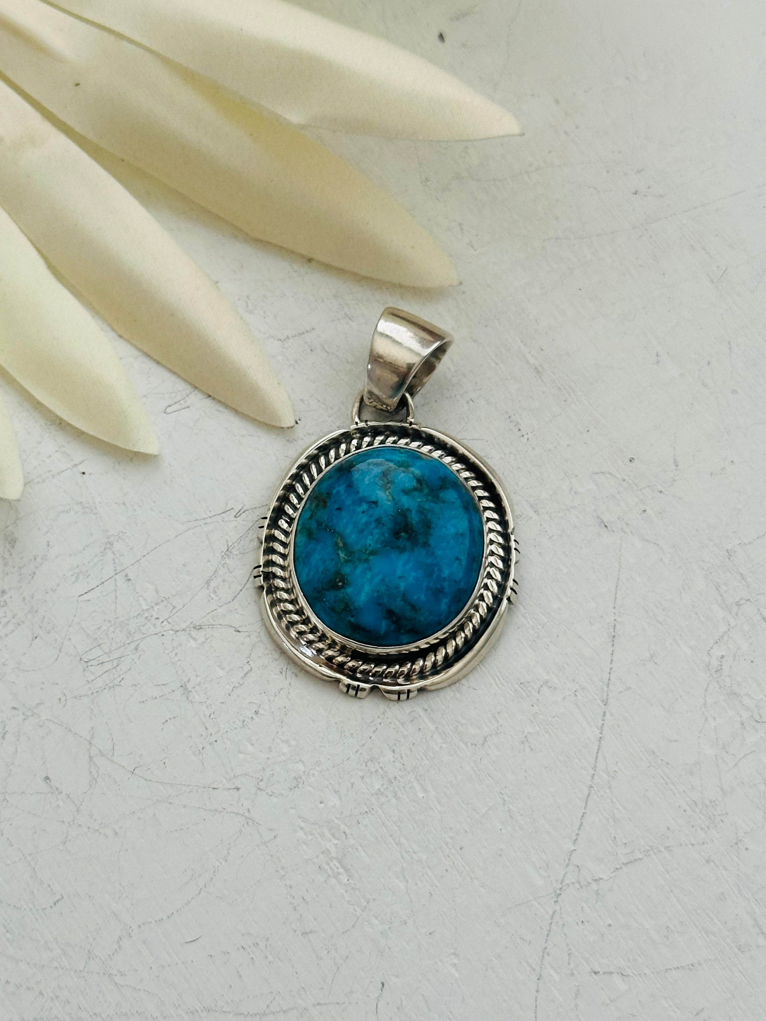 Jon Begay Kingman Turquoise & Sterling Silver Pendant