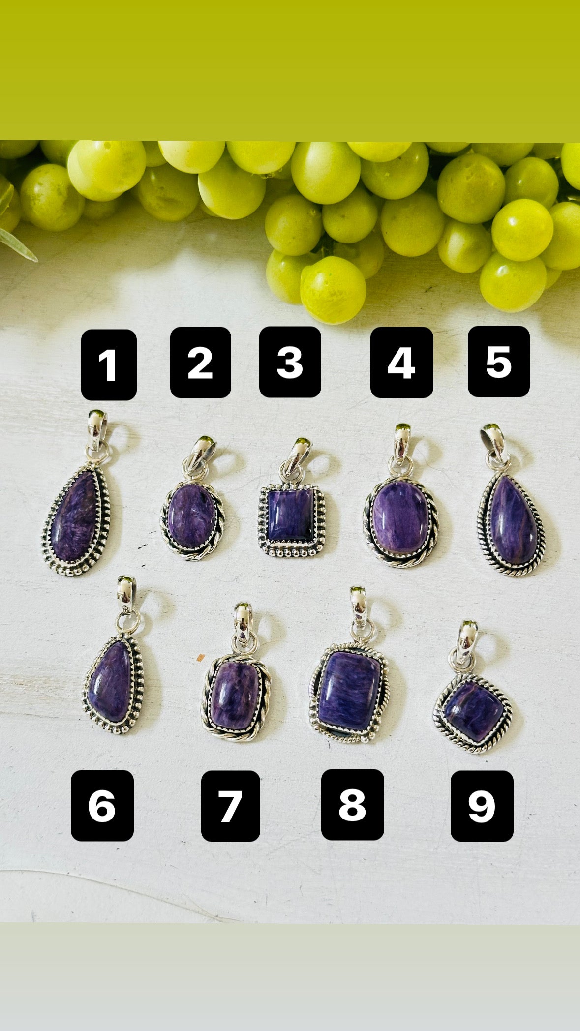 Southwest Handmade Charoite & Sterling Silver Pendant