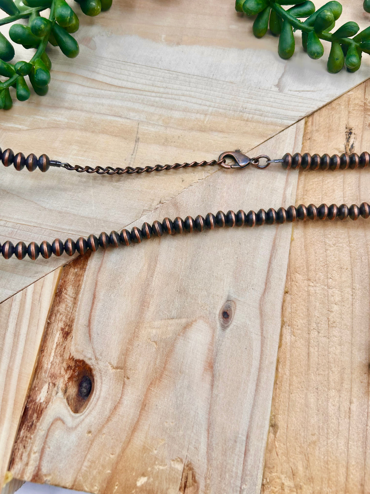 Navajo Made Strung Copper Disc Pearls