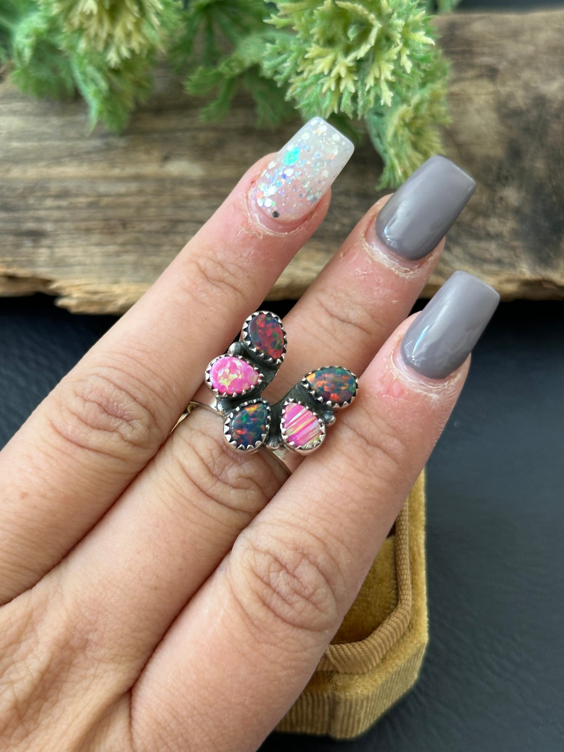 TTD “LUCKY” Opal & Sterling Silver Naja Ring
