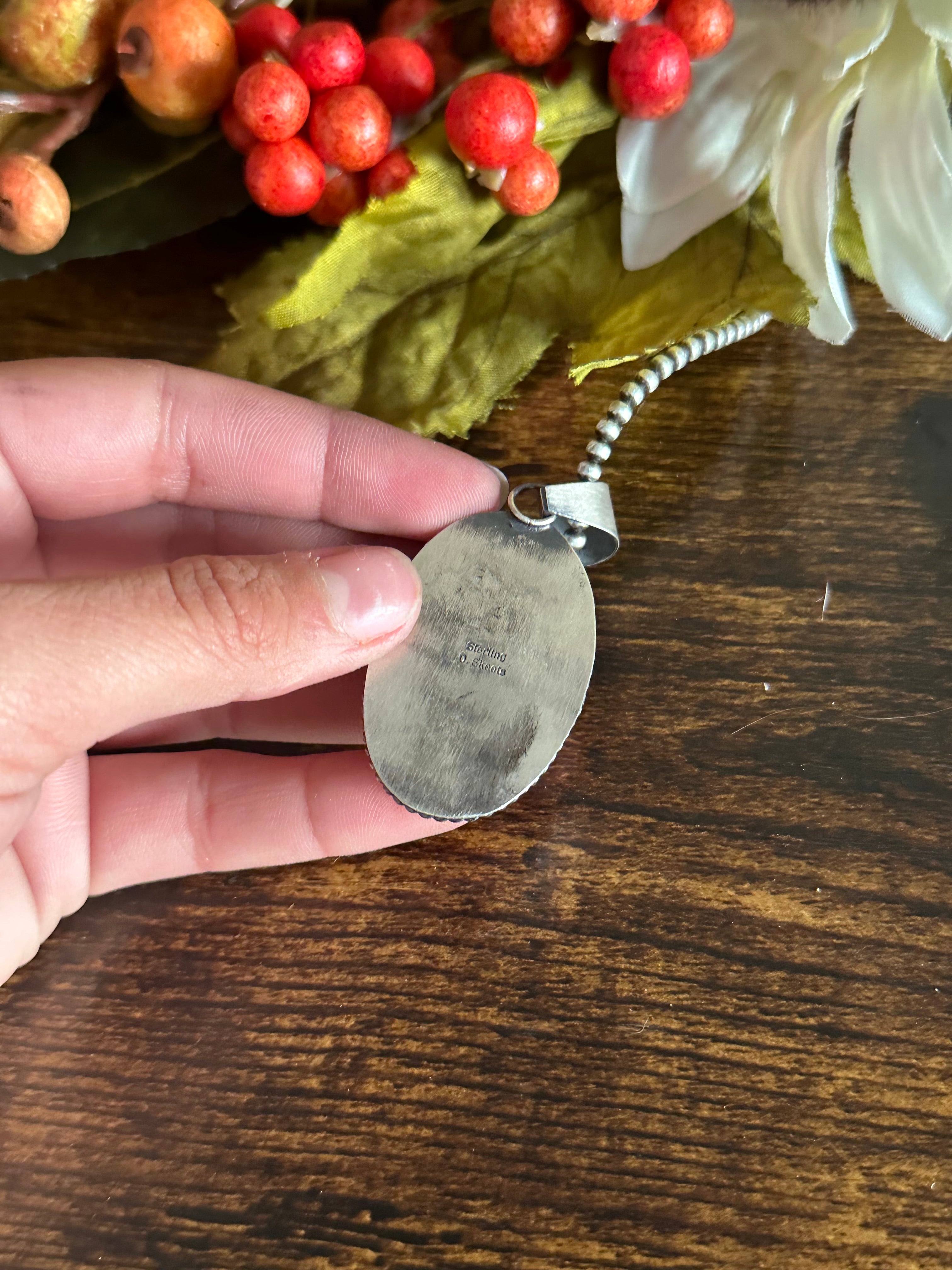 Dave Skeets Lapis & Sterling Silver Pendant