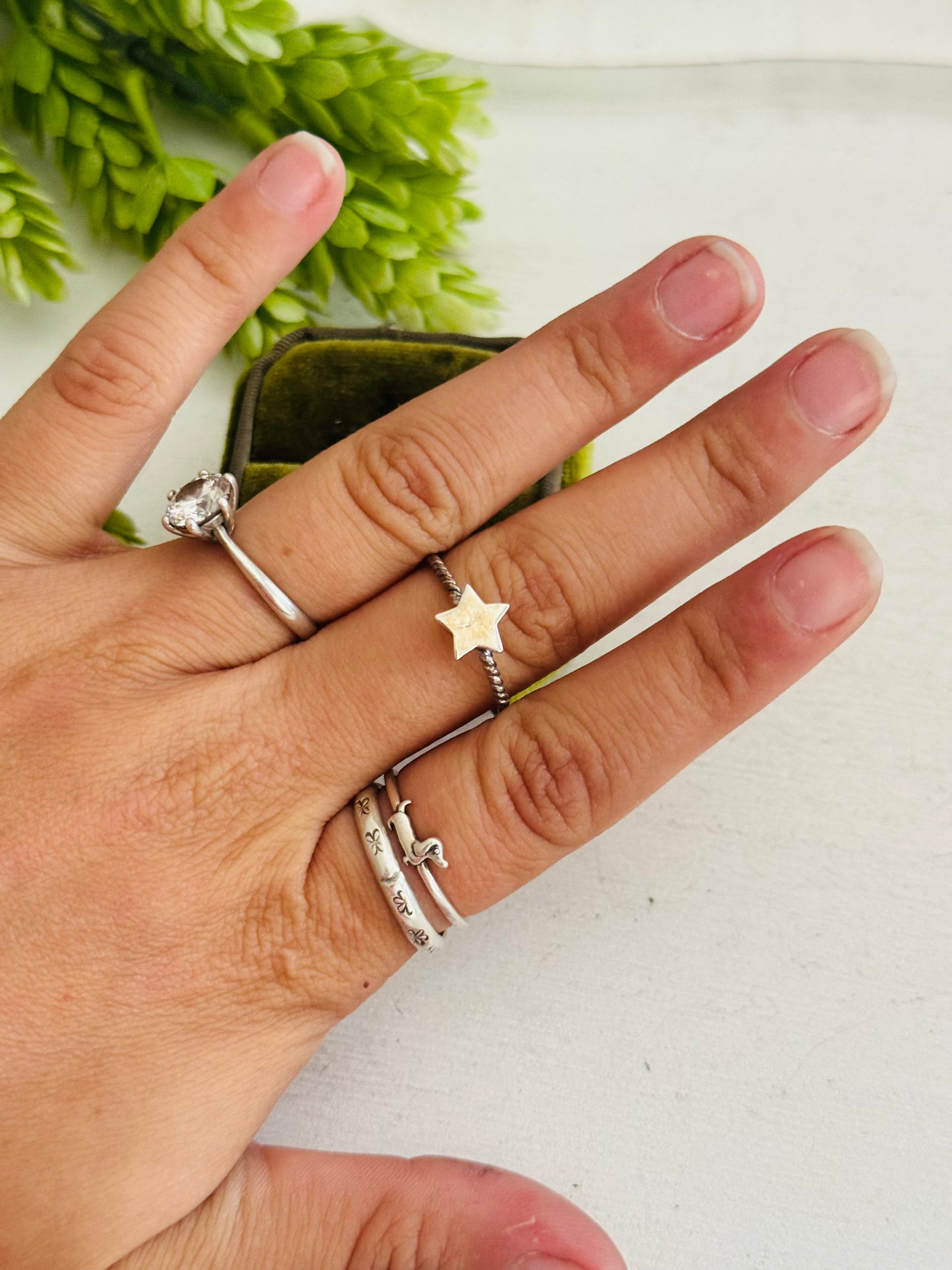 Southwest Made Sterling Sliver Star Ring Size 8.5