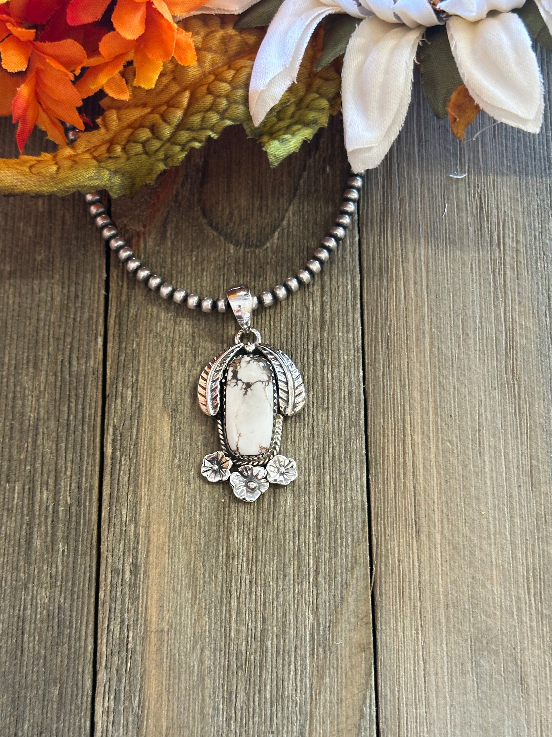 Southwest Handmade Wild Horse & Sterling Silver Pendant