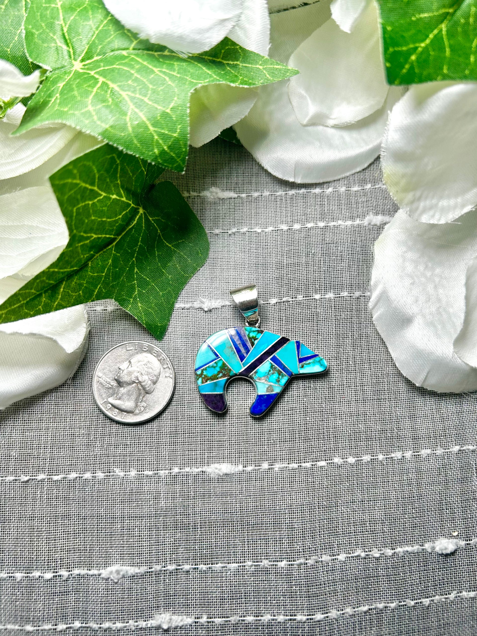 Evan Gline David Multi Stone & Sterling Silver Pendant