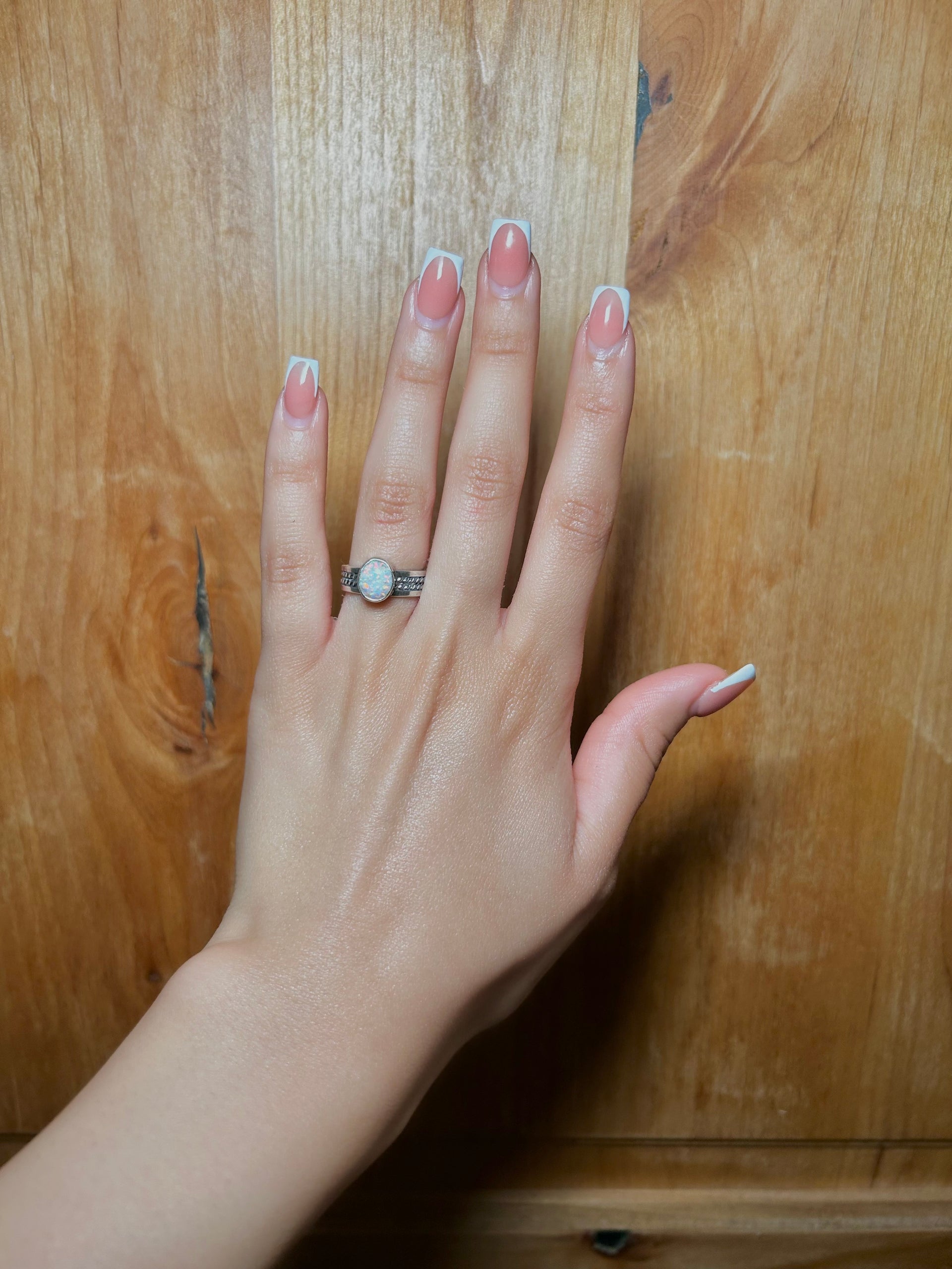 Navajo Made Opal & Sterling Silver Ring