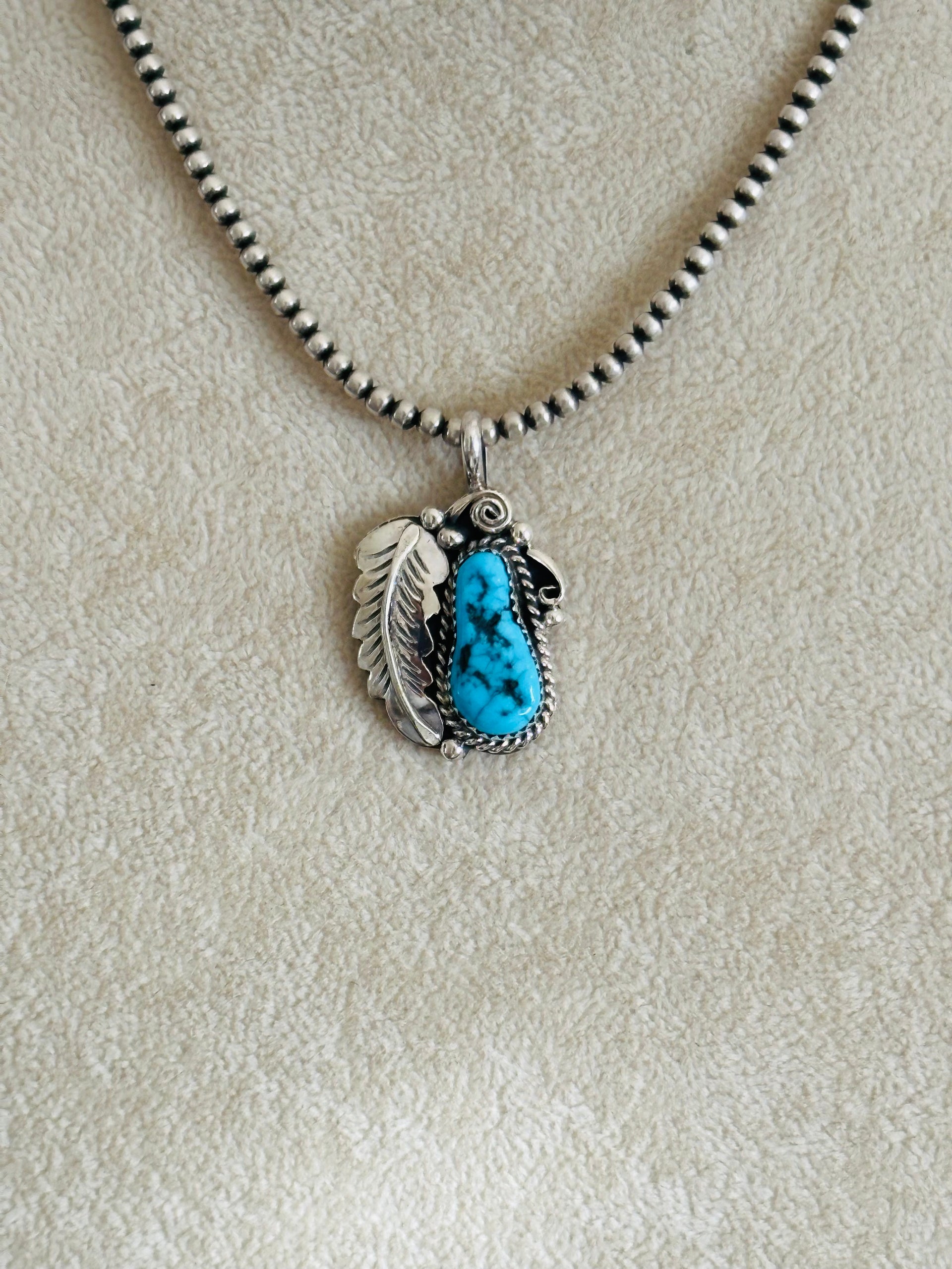 Julia Etsitty Kingman Turquoise & Sterling Silver Pendants