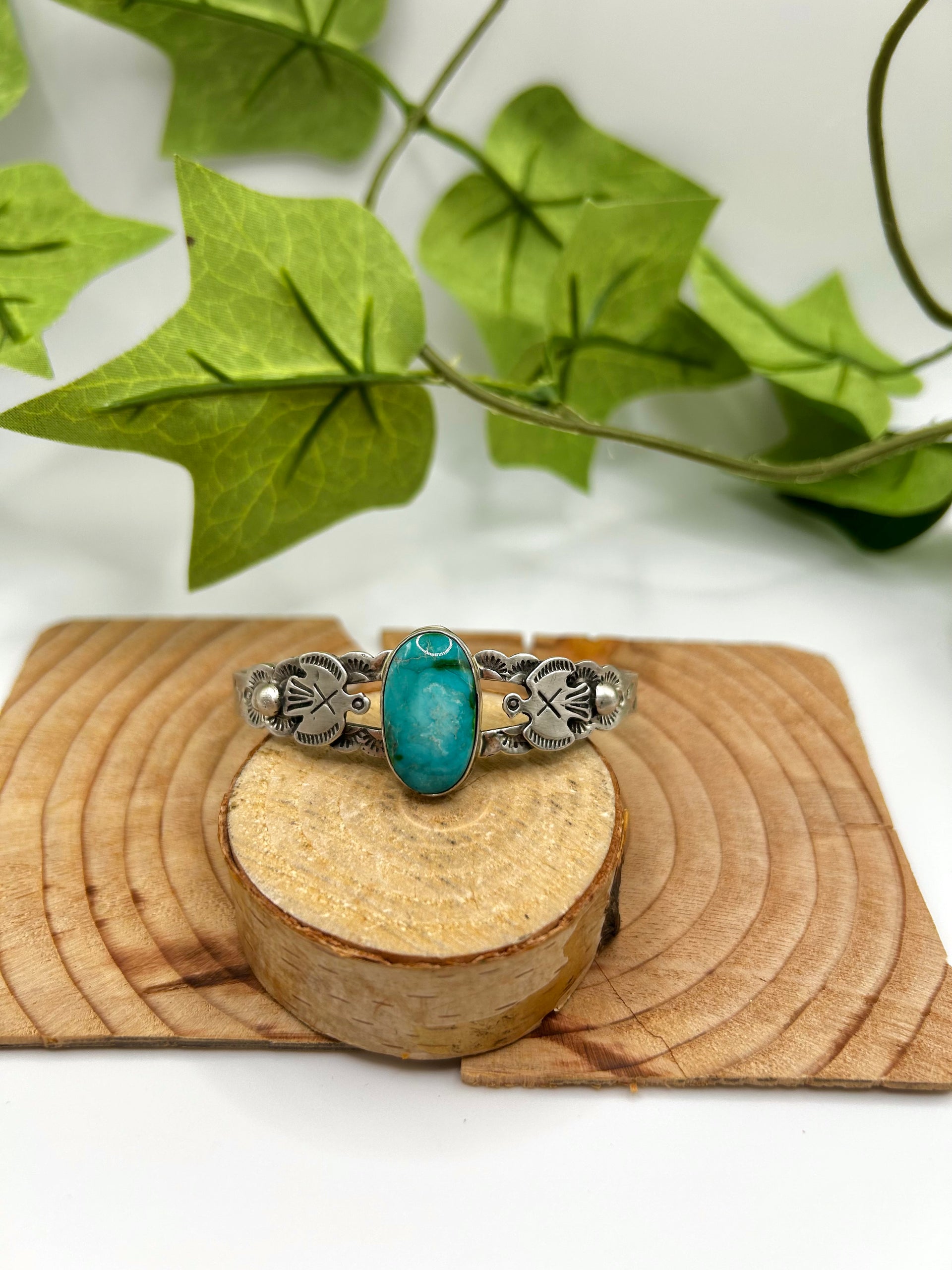 Lorenzo James Sonoran Gold Turquoise & Sterling Silver Cuff Bracelet