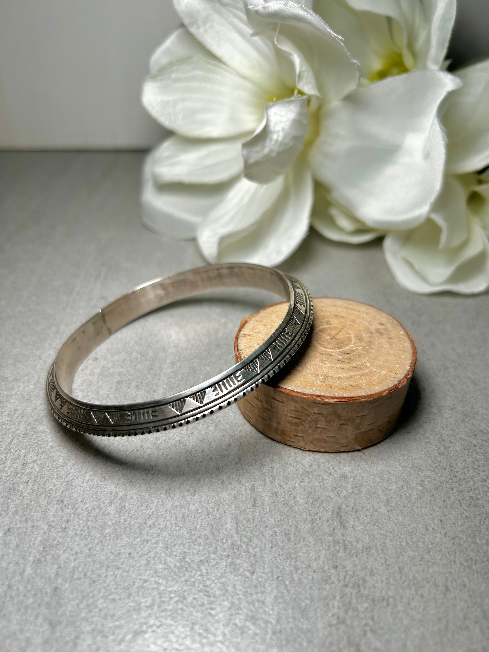 Wiblie Secalero Sterling Silver Bangle Bracelet.