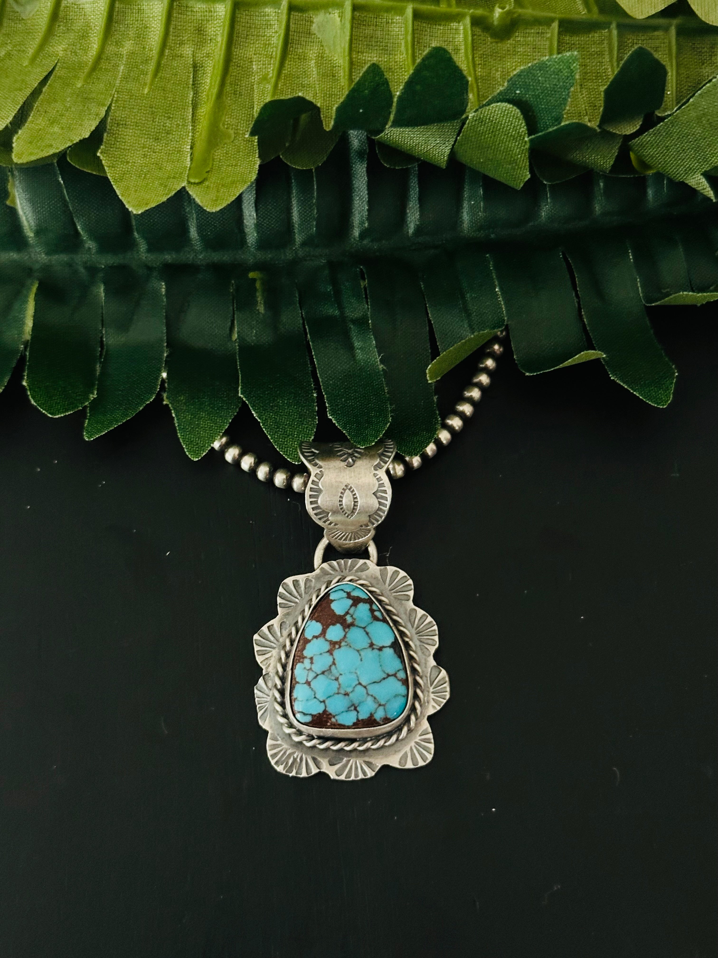 Ned Nez Egyptian Turquoise & Sterling Silver Pendant