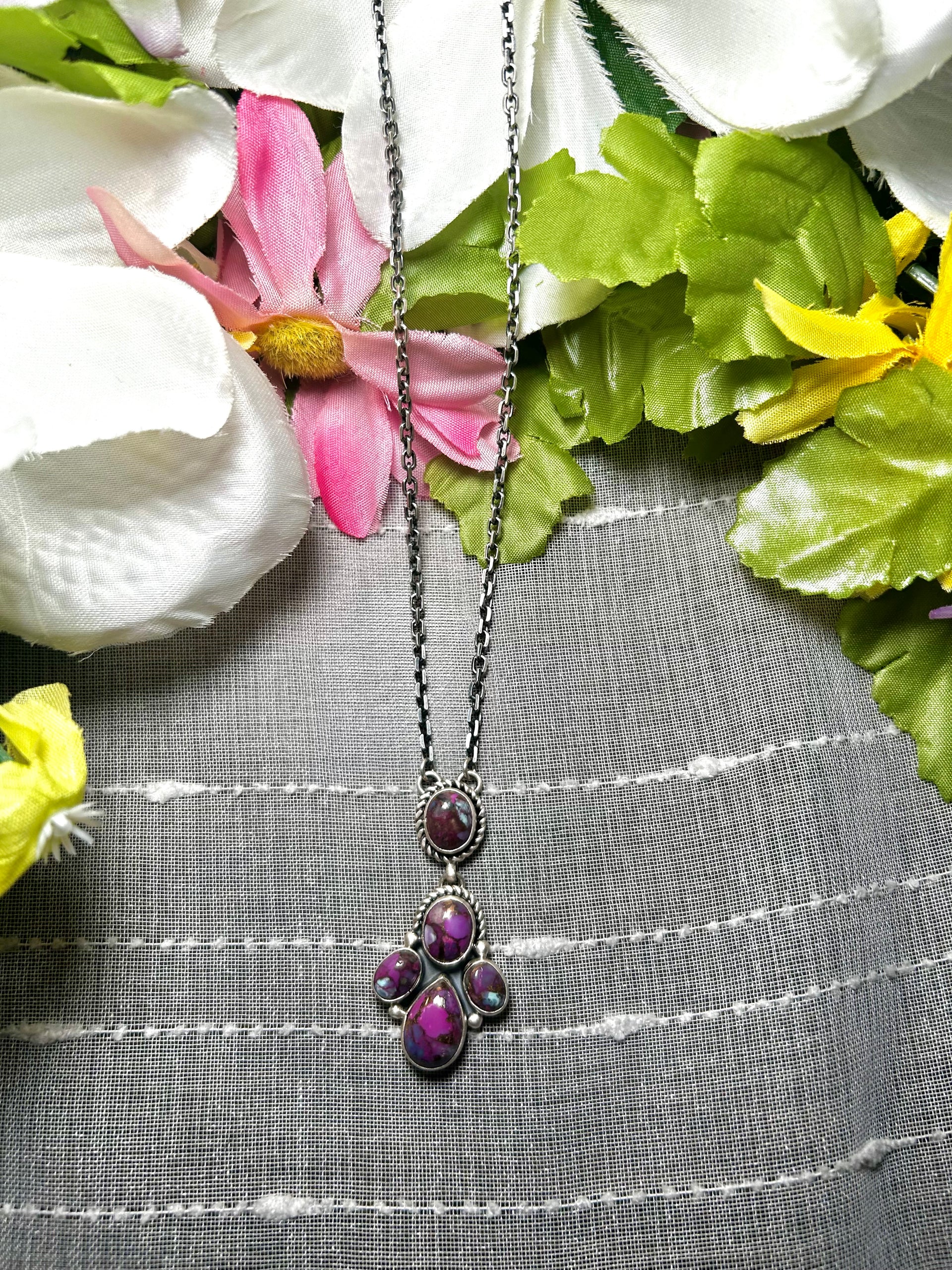 Larry Kaye Mohave Turquoise & Sterling Silver Necklace