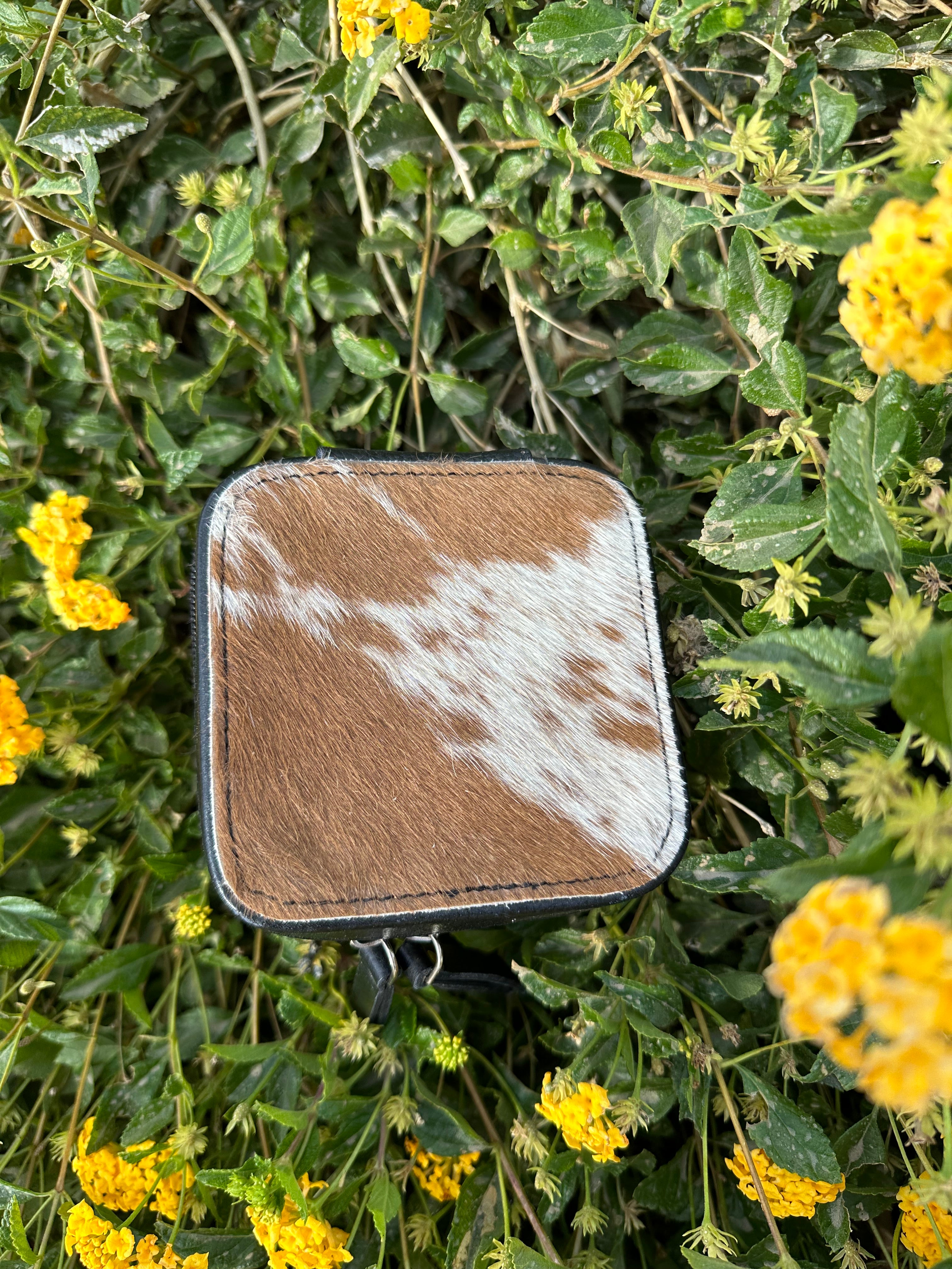 Genuine Leather Cowhide & Saddle Bag Jewelry Box