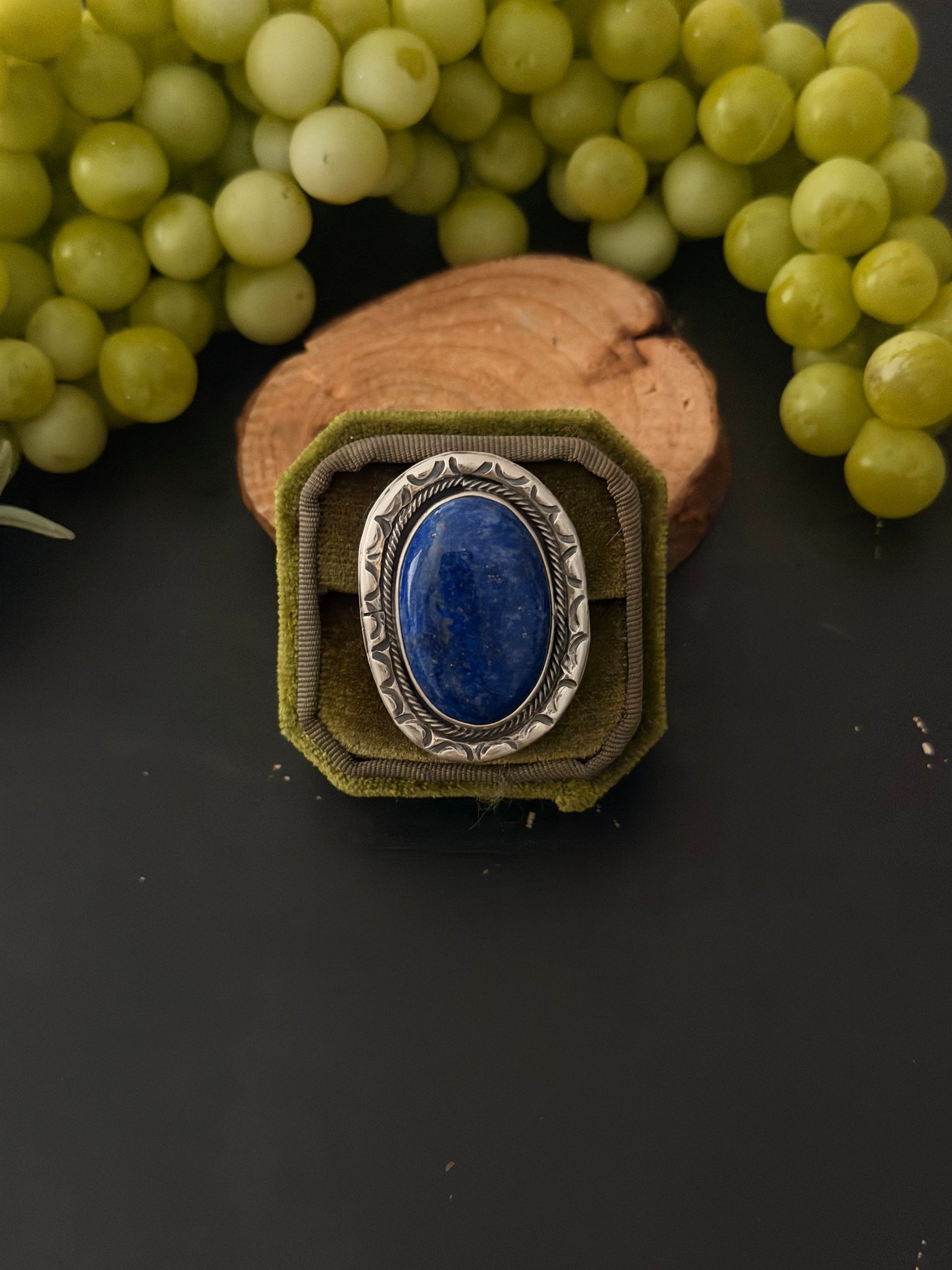 Bensen Bennelly Lapis & Sterling Silver Ring Size 7