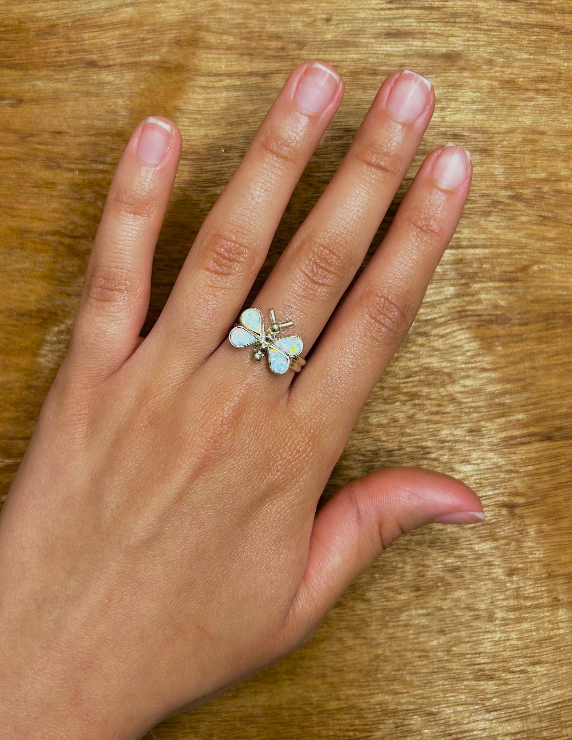 Navajo Made Opal & Sterling Silver Ring