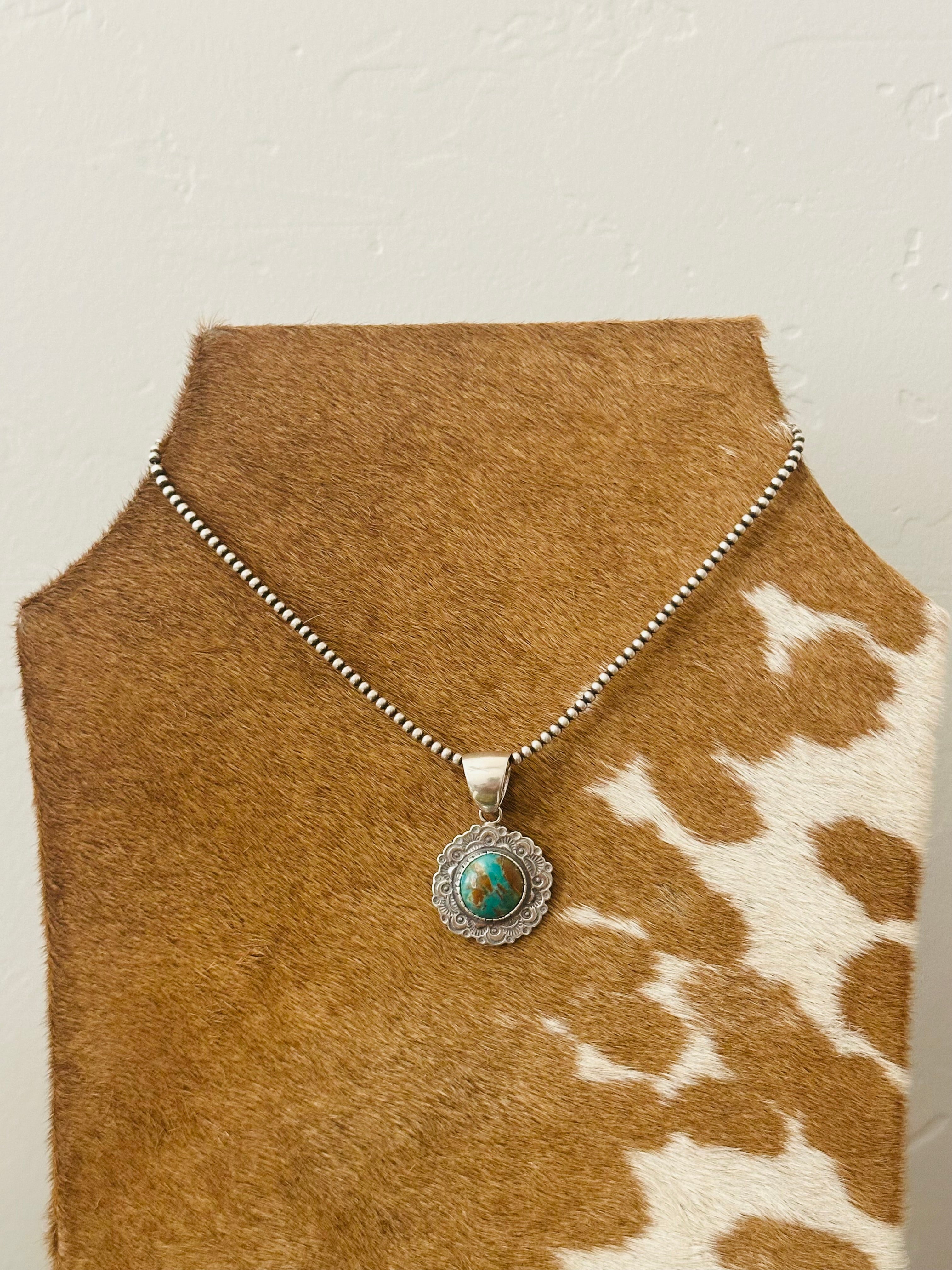 Navajo Handmade Turquoise & Sterling Silver Pendants