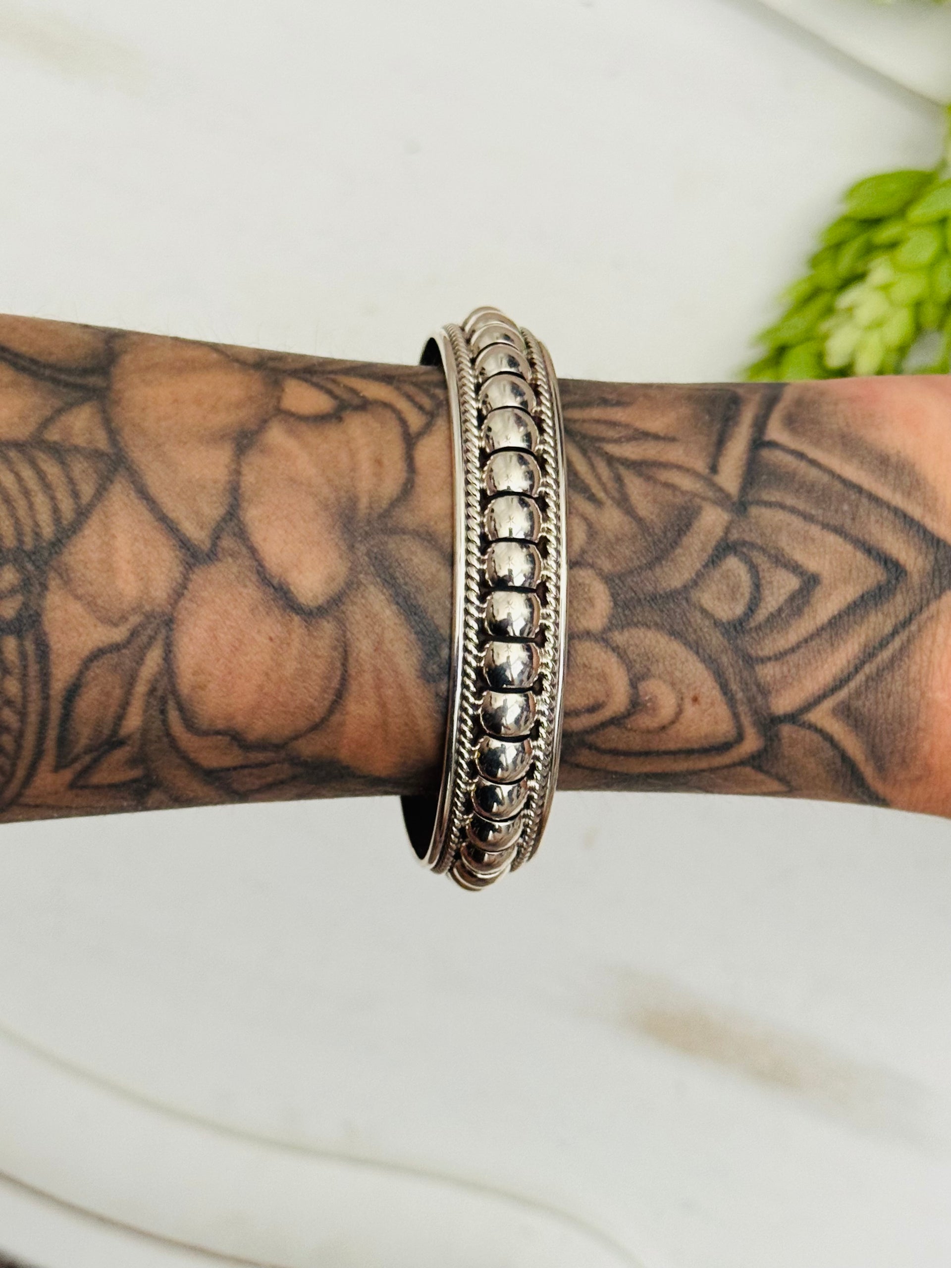 Navajo Made Sterling Silver Cuff Bracelet