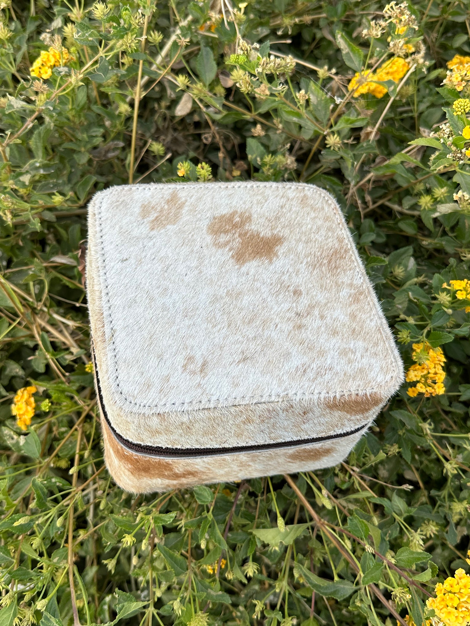 Genuine Leather Cowhide Jewelry Box