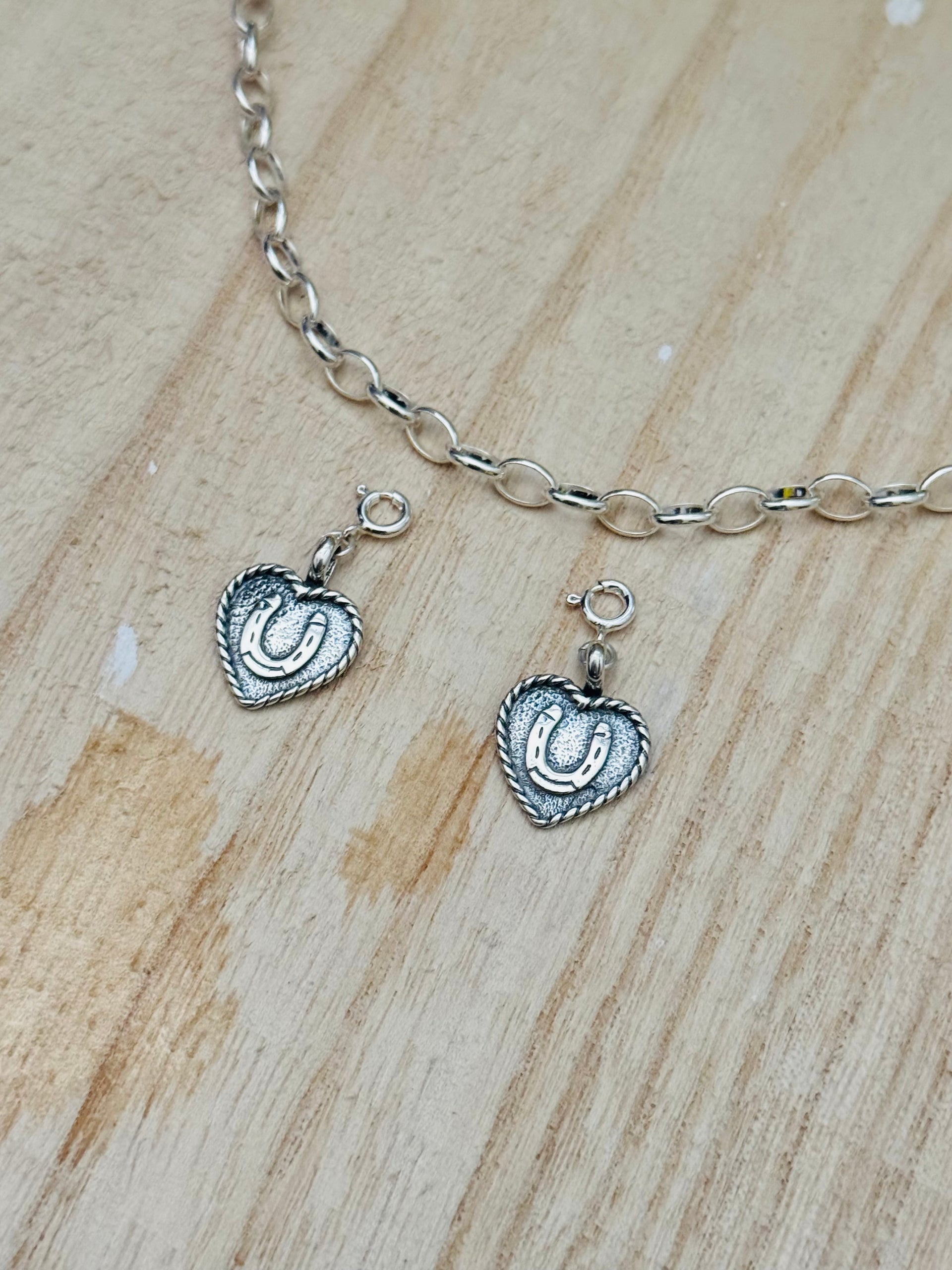 Navajo Made Sterling Silver Horse Shoe Cast Charms