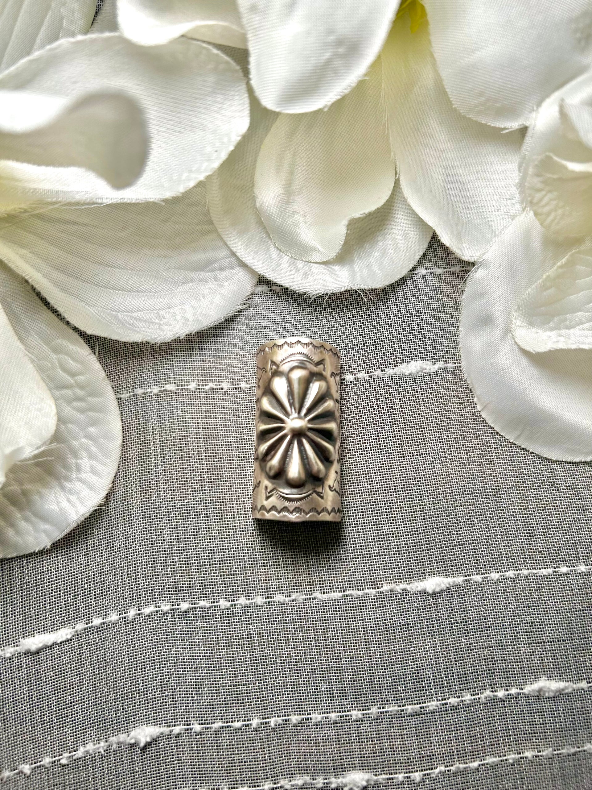 Navajo Made Sterling Silver Ponytail Holder