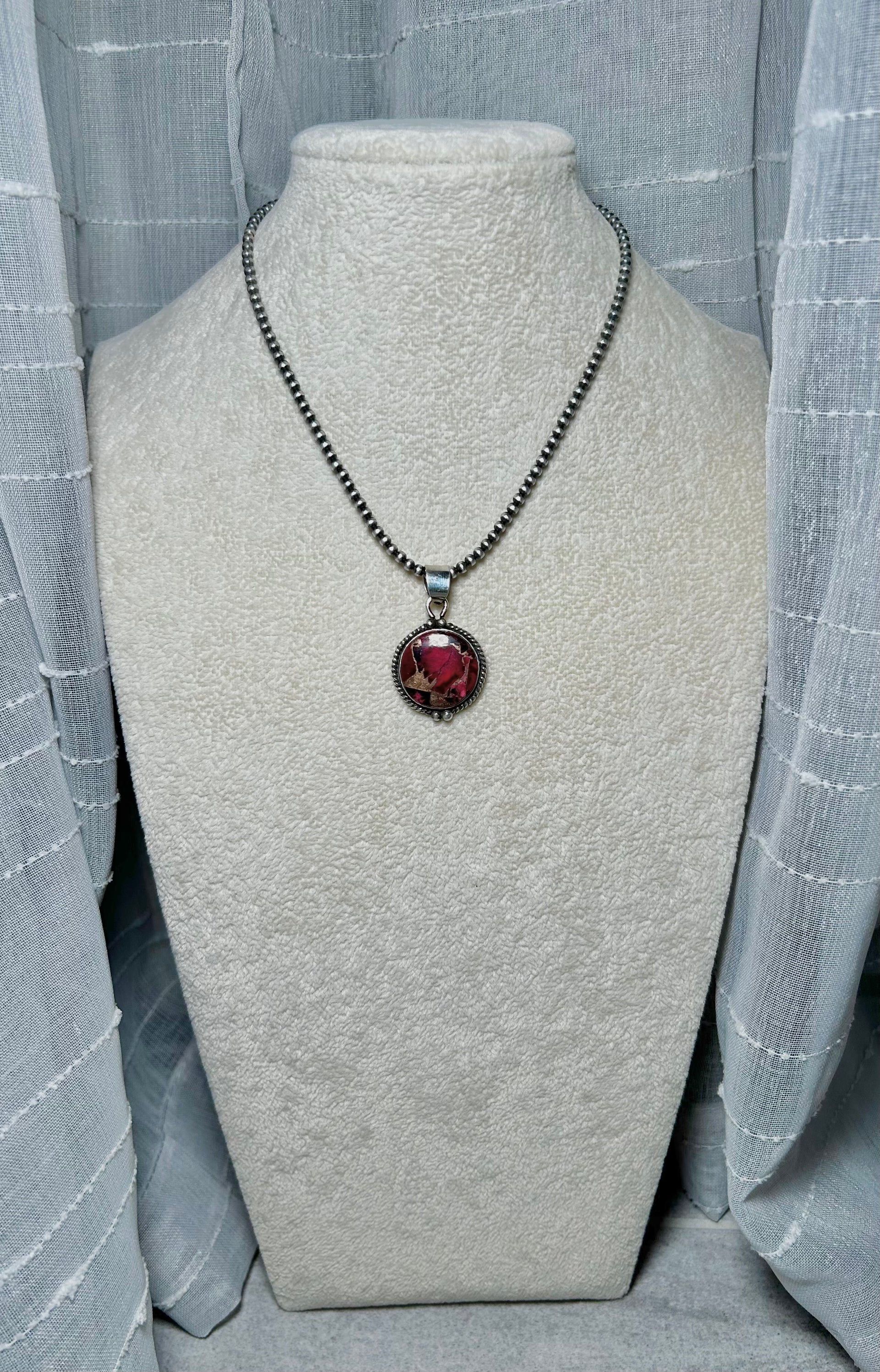Zachariah David Rose Dahlia & Sterling Silver Pendant