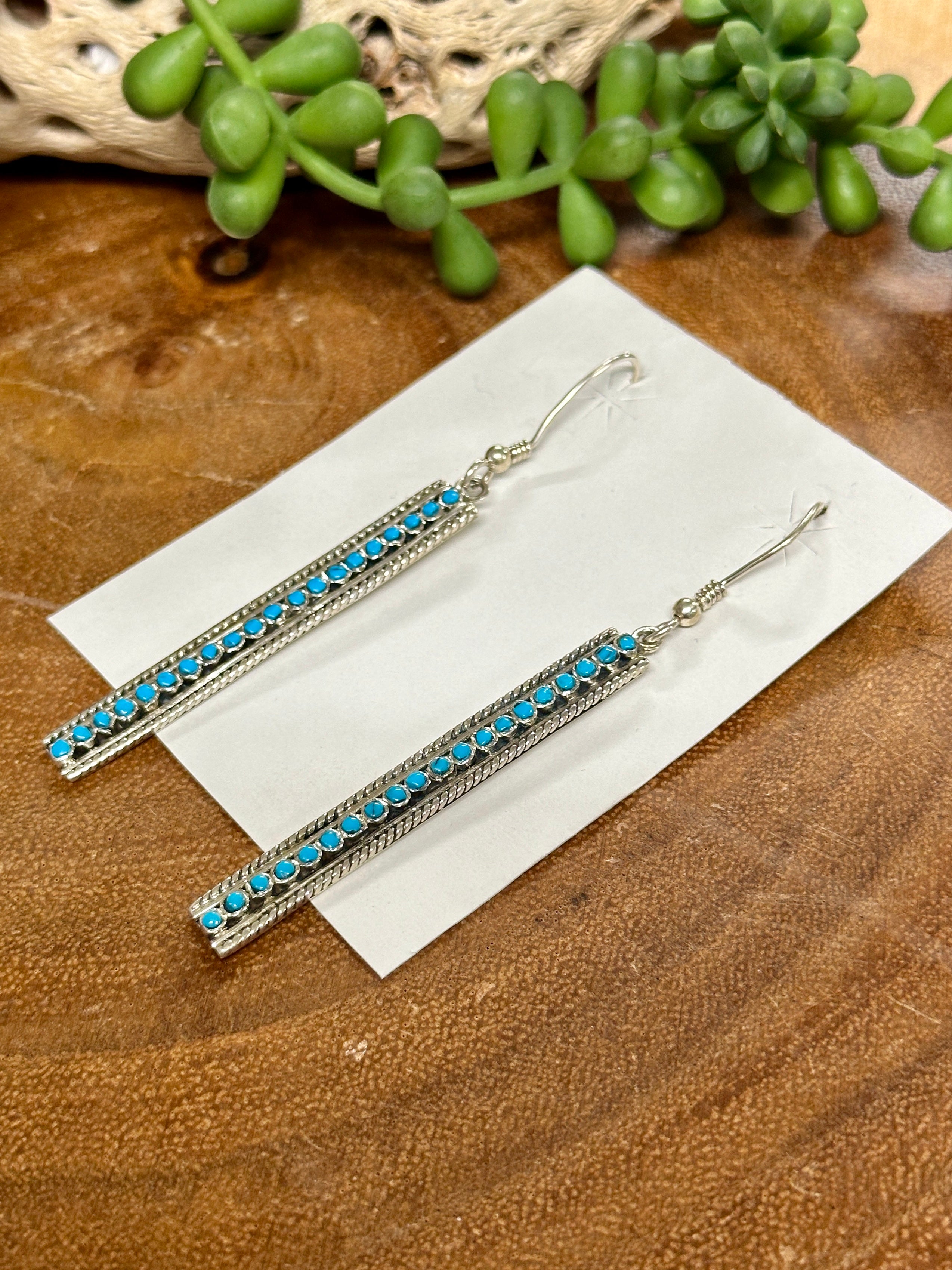 Southwest Handmade Sterling Silver Dangle Earrings