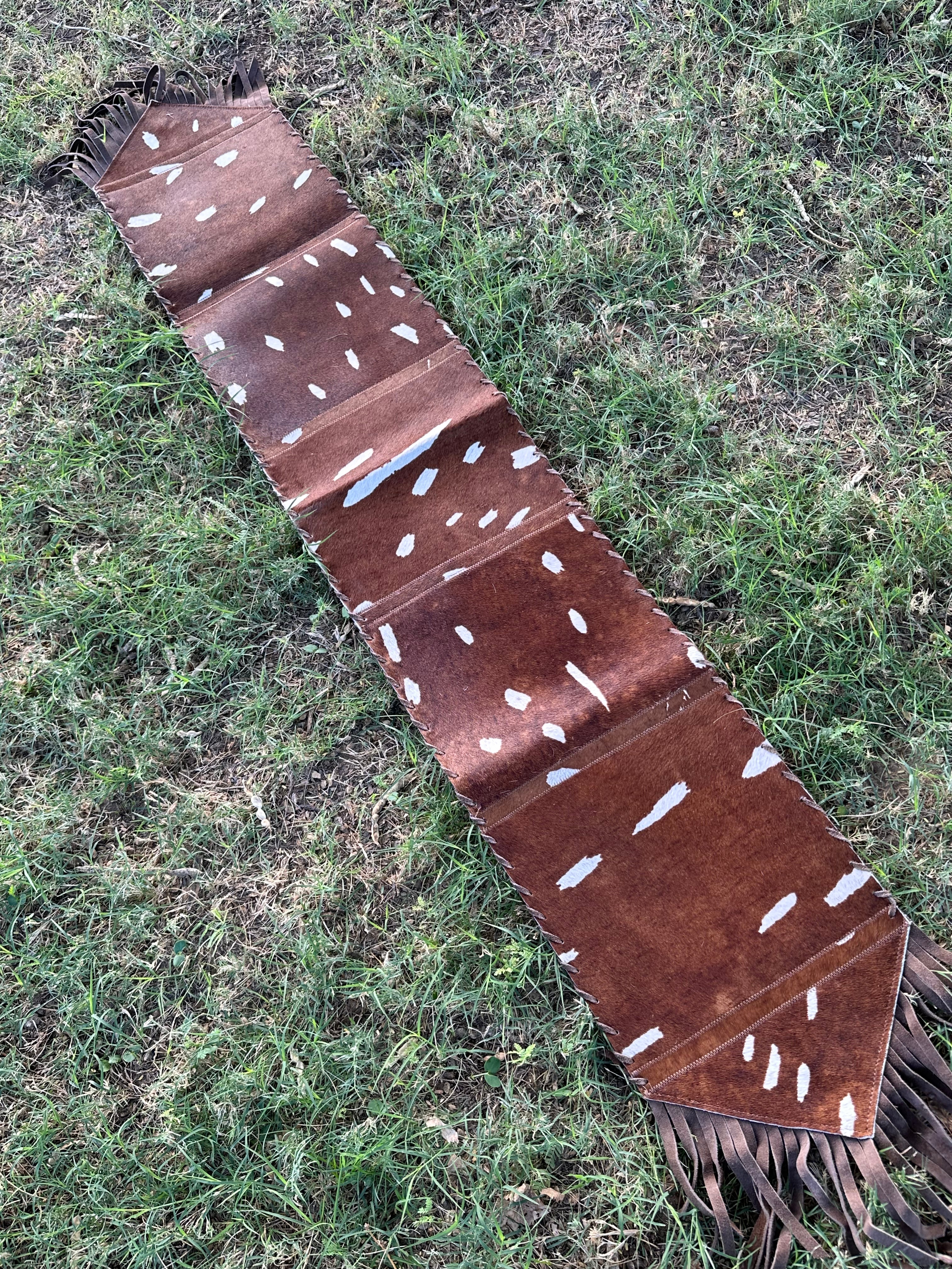 Genuine Leather Cowhide Table Runner