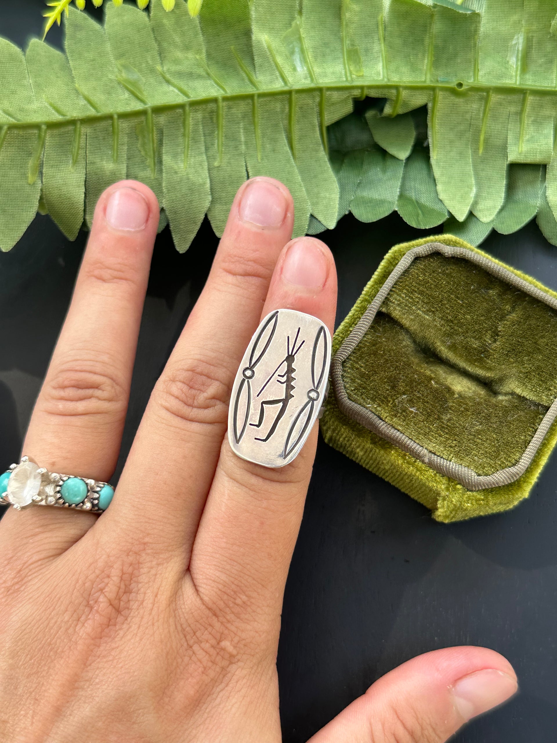 Vintage Navajo Made Sterling Silver Ring Size 4