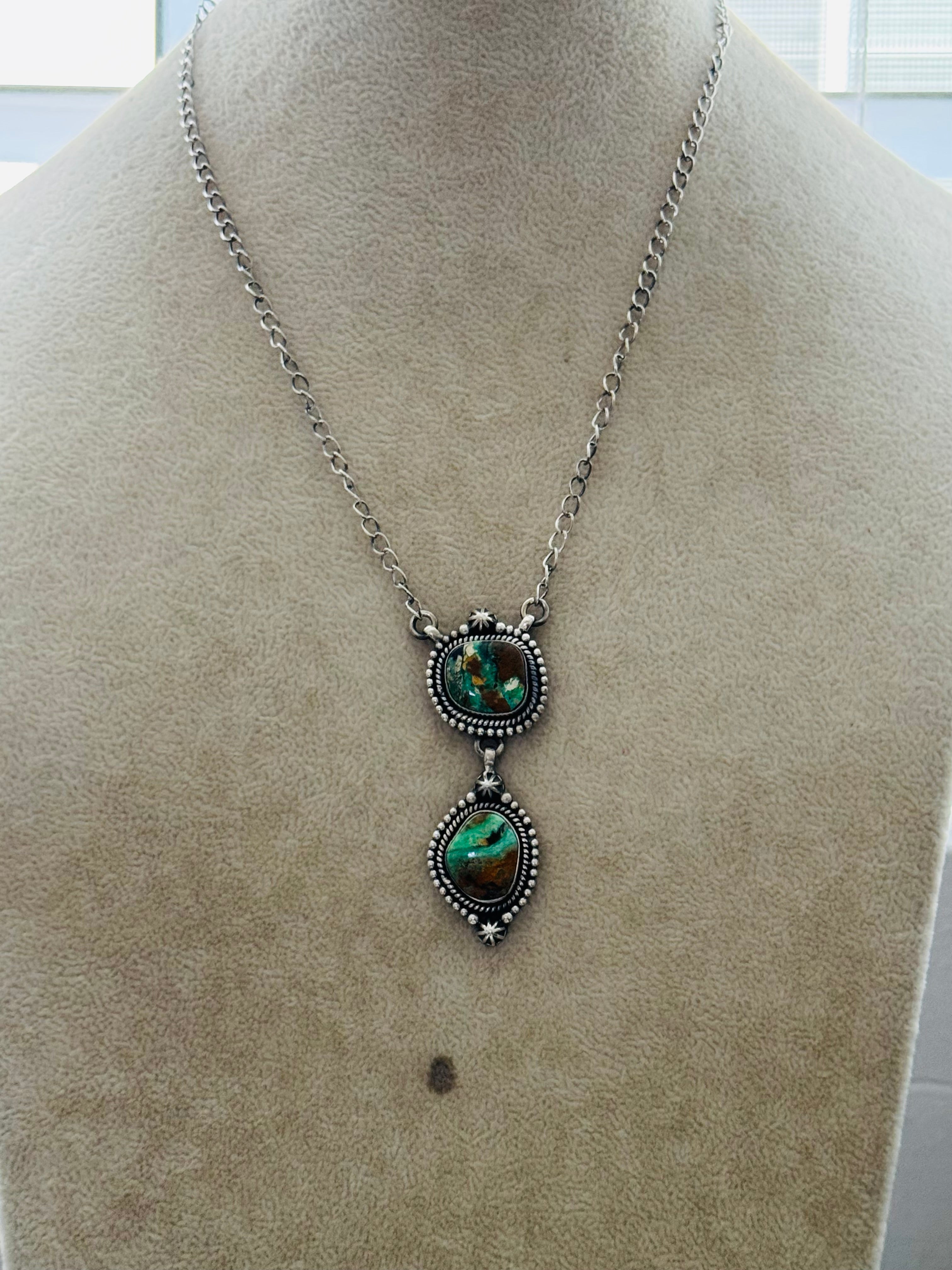 Southwest Handmade Royston Turquoise & Sterling Silver Necklace