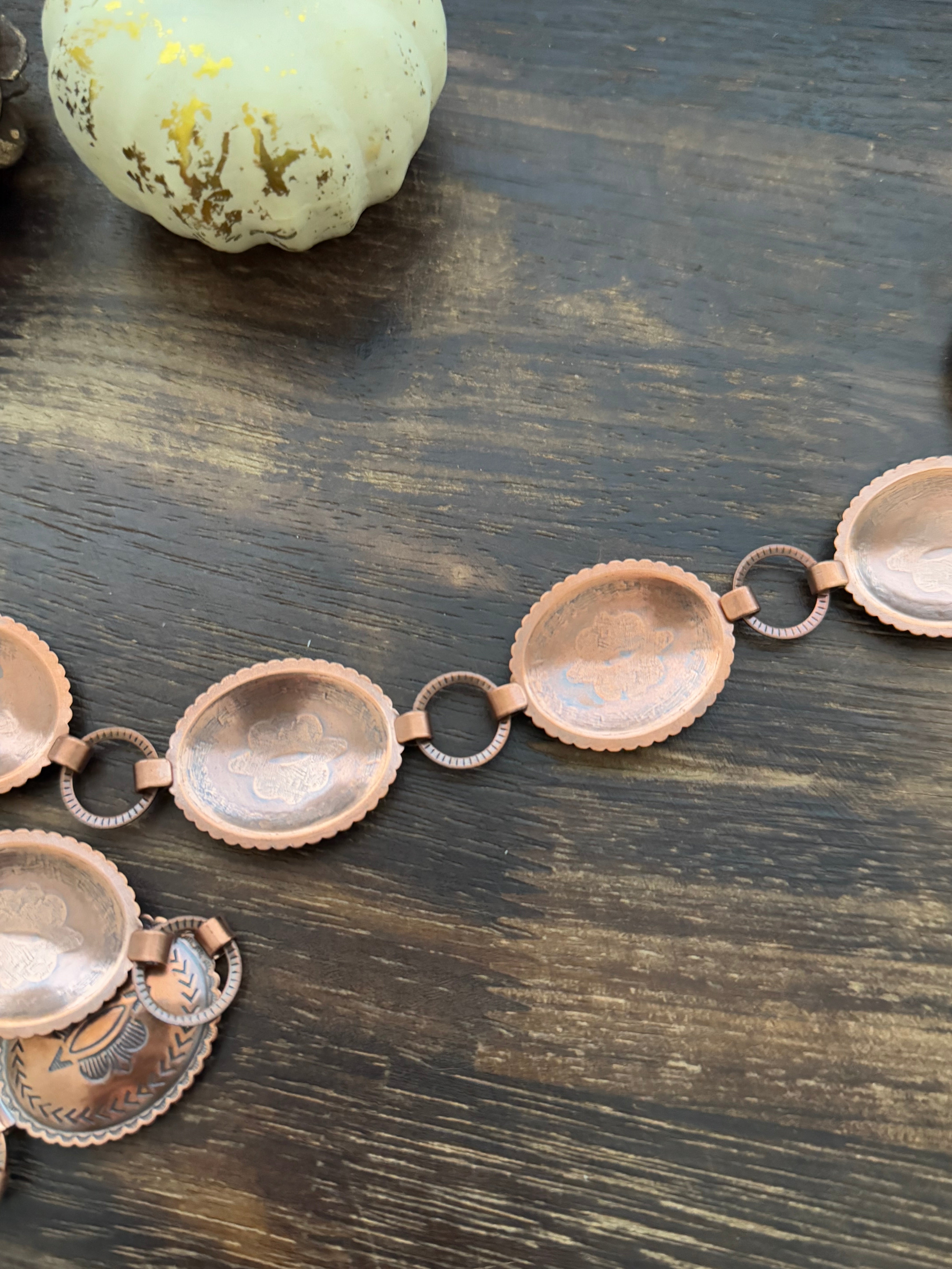 Navajo Made Copper Concho Belt