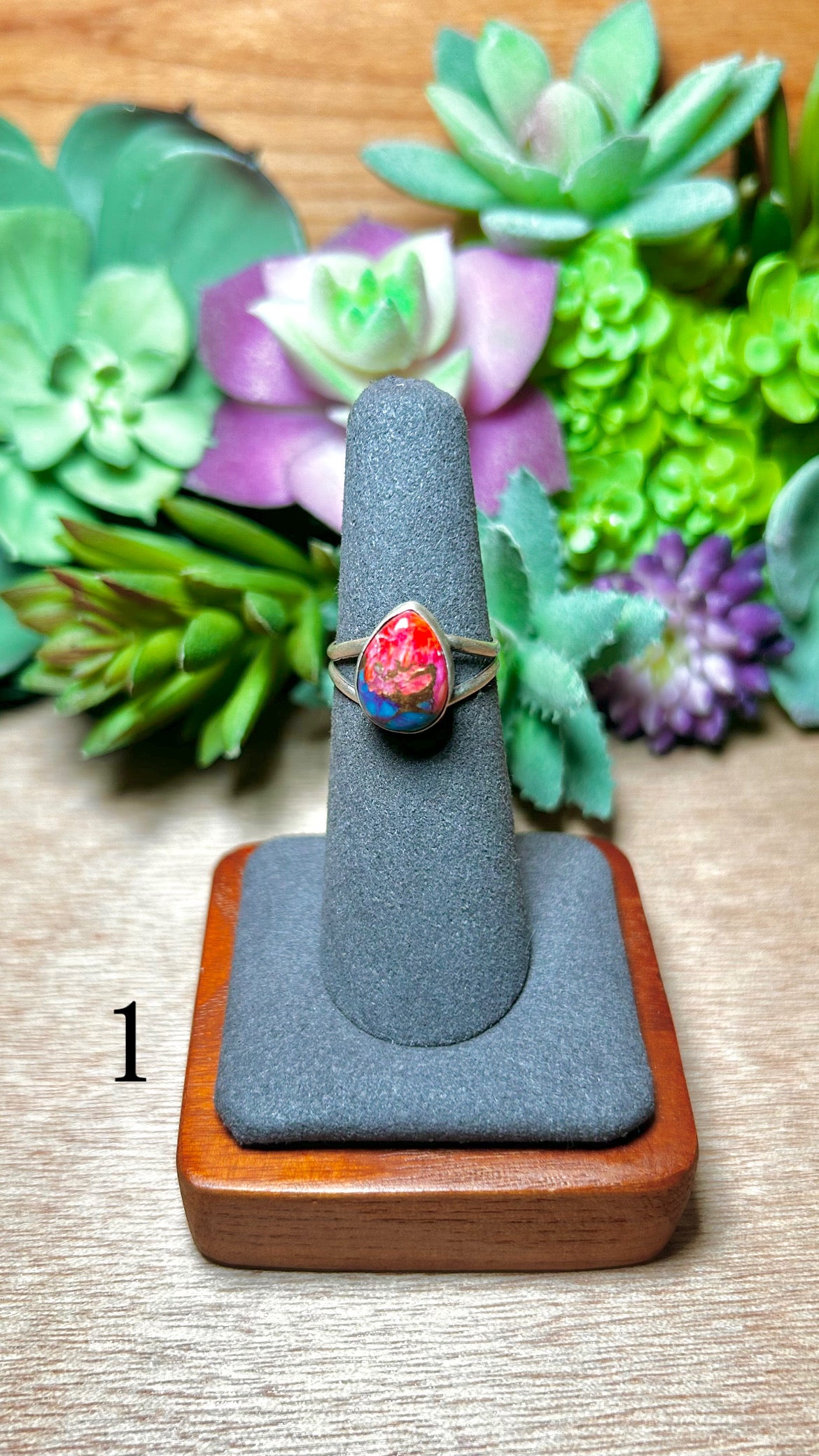 Navajo Made Mohave Turquoise & Sterling Silver Ring