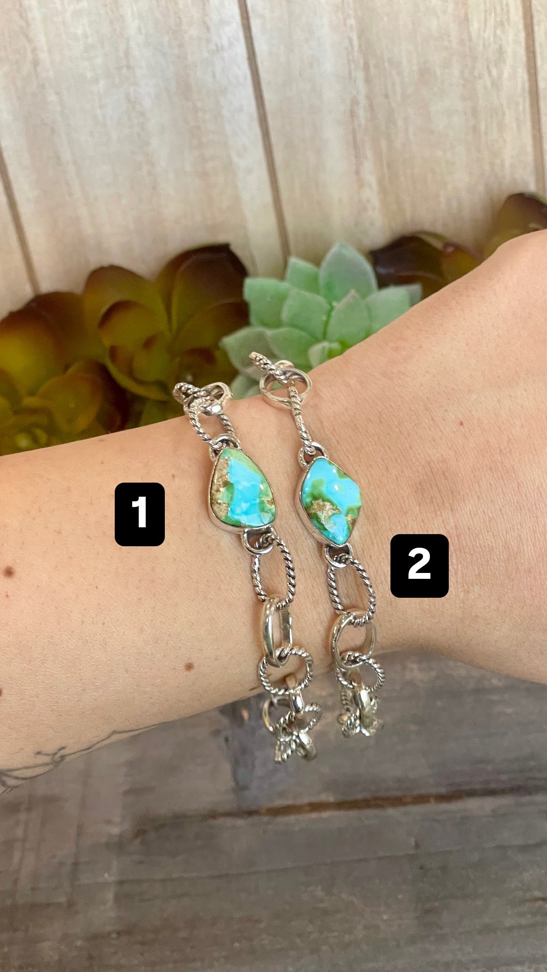 Southwest Handmade Sonoran Mountain Turquoise & Sterling Silver Bracelet