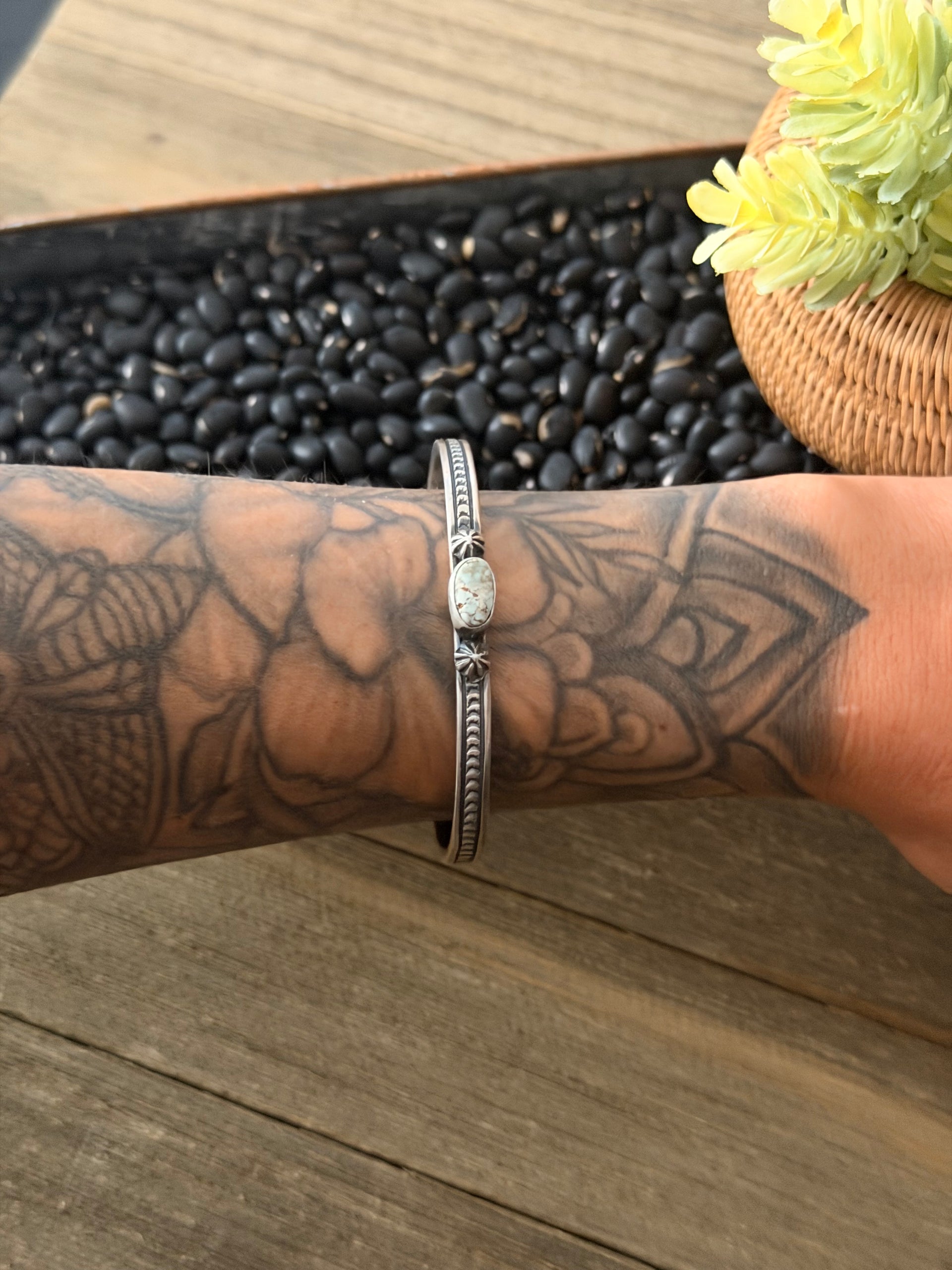 Jereme Delgarito Dry Creek Turquoise & Sterling Silver Cuff Bracelet